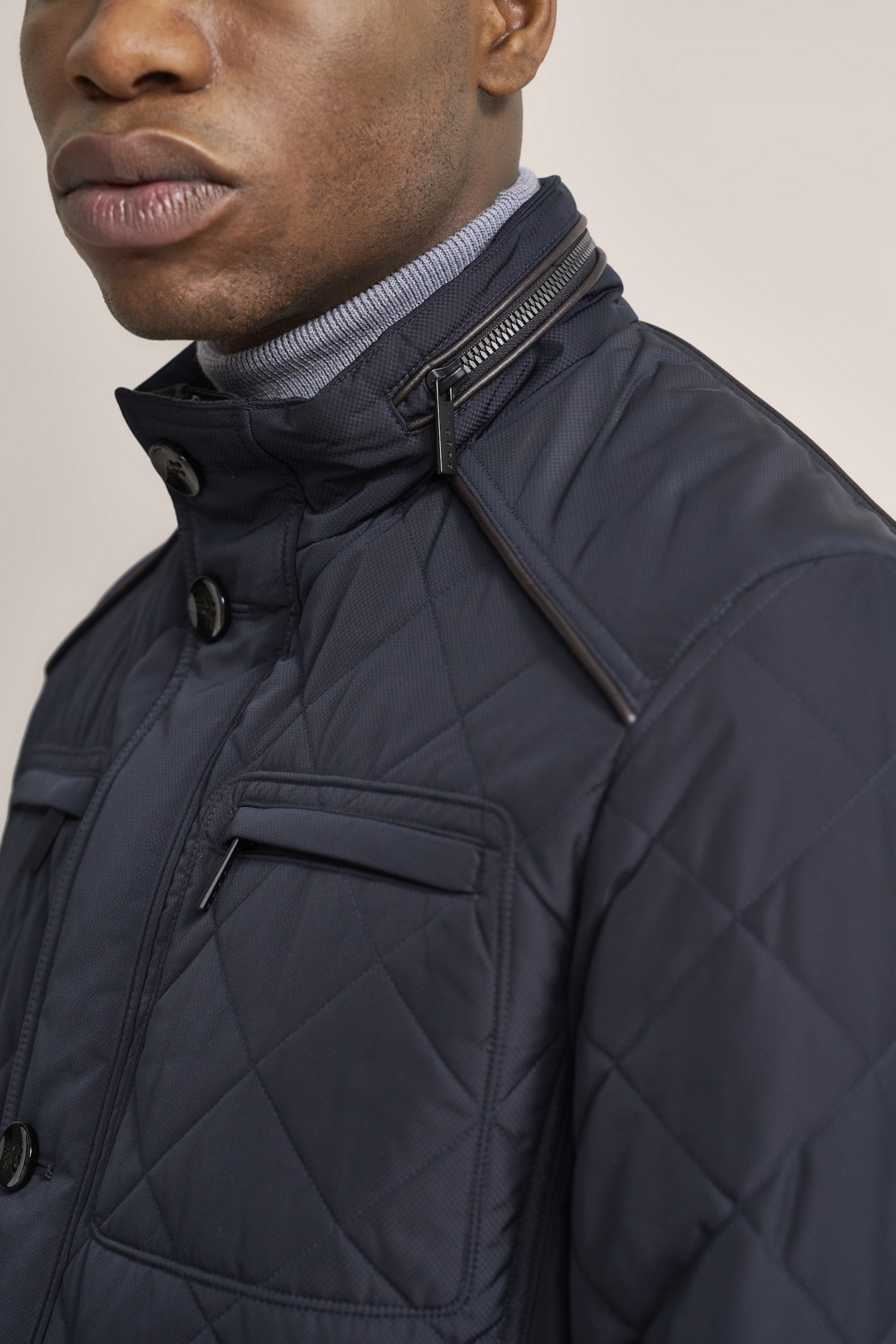 bugatti Langjacke, ohne Kapuze, im Rautenstepp