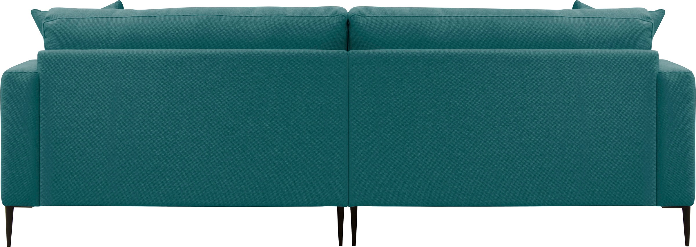 Leonique Big-Sofa »Cozy elegantes Designsofa, Maße B/T/H: 252/97/80 cm«, mit losen Kissen und Metallbeinen