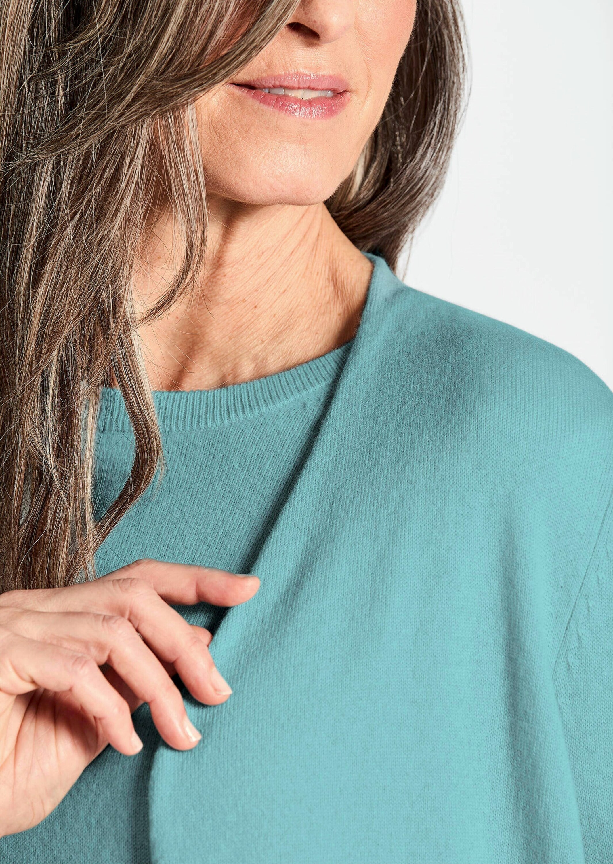 GOLDNER Kaschmirpullover »Cardigan in langer offener Form«