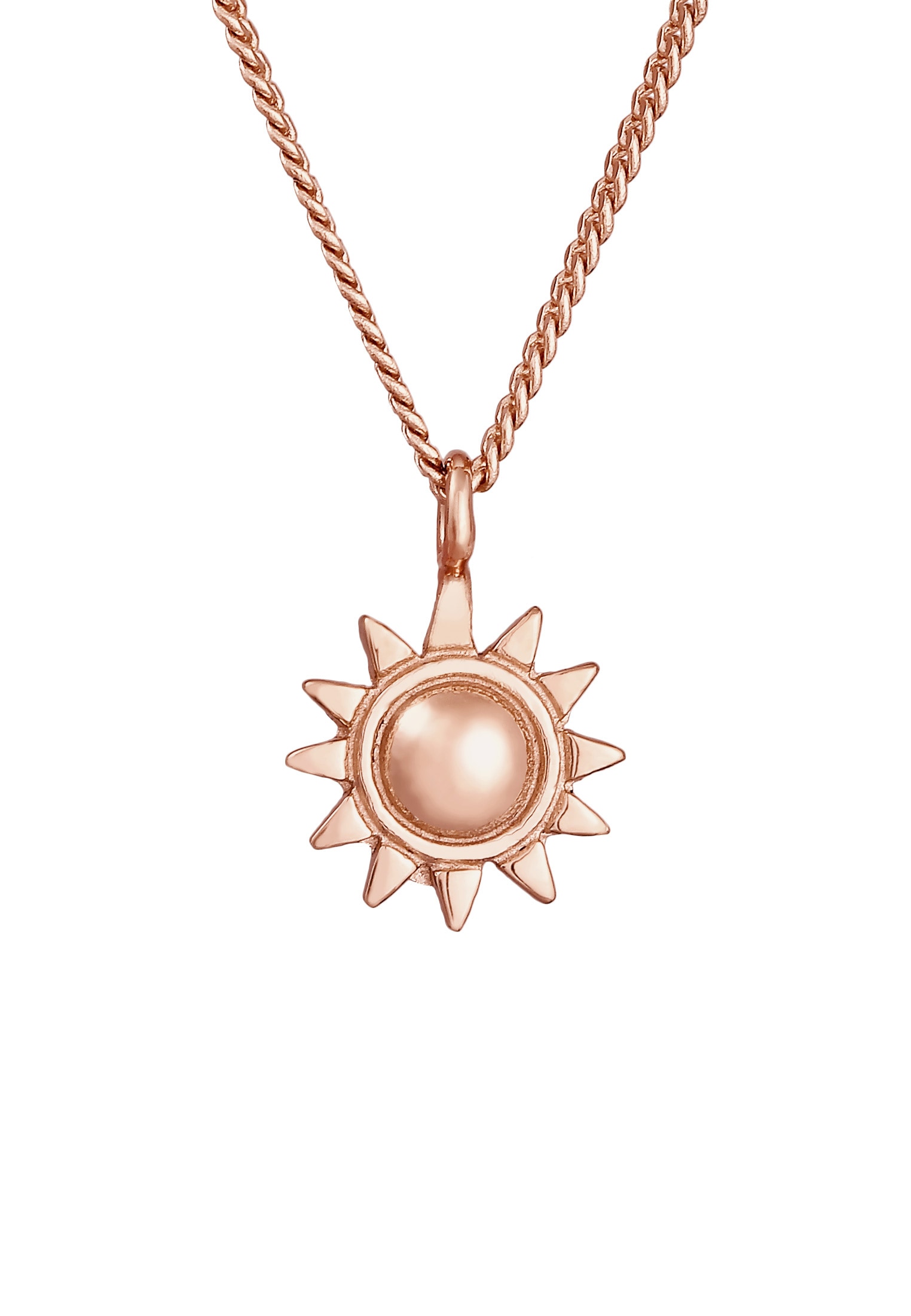 Elli Kette mit Anhänger »Halskette Sonne Strahlend 925 Silber«