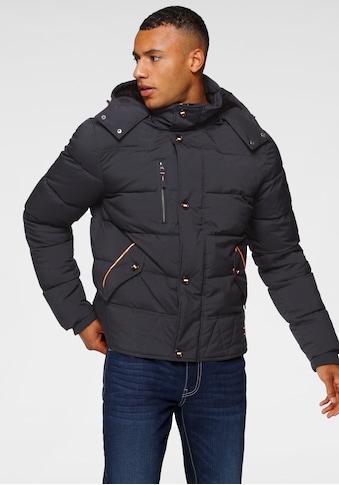 Steppjacke, mit Kapuze