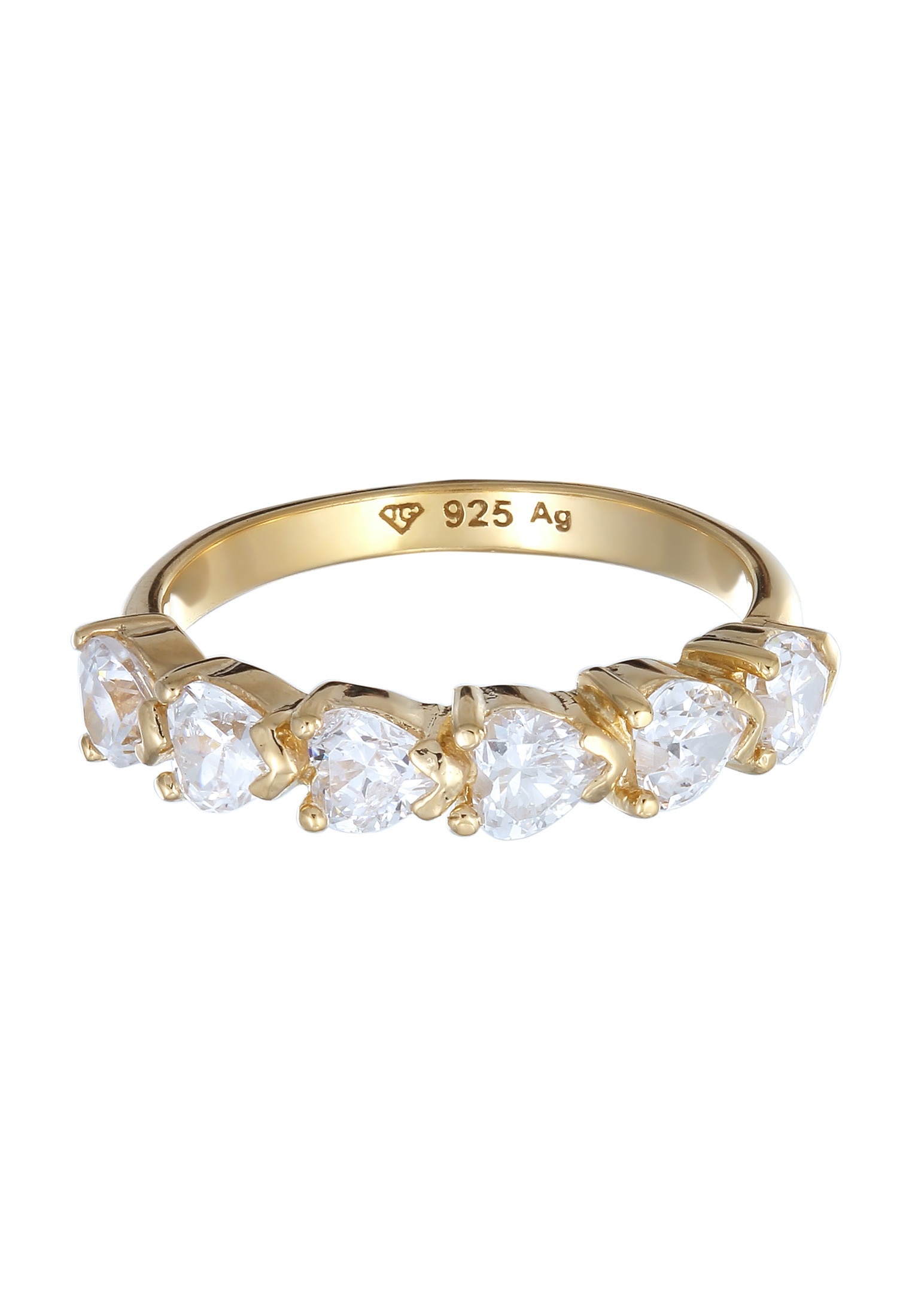 Elli Fingerring »Ring Herz Zirkonia Weiß 925 Sterling Silber«