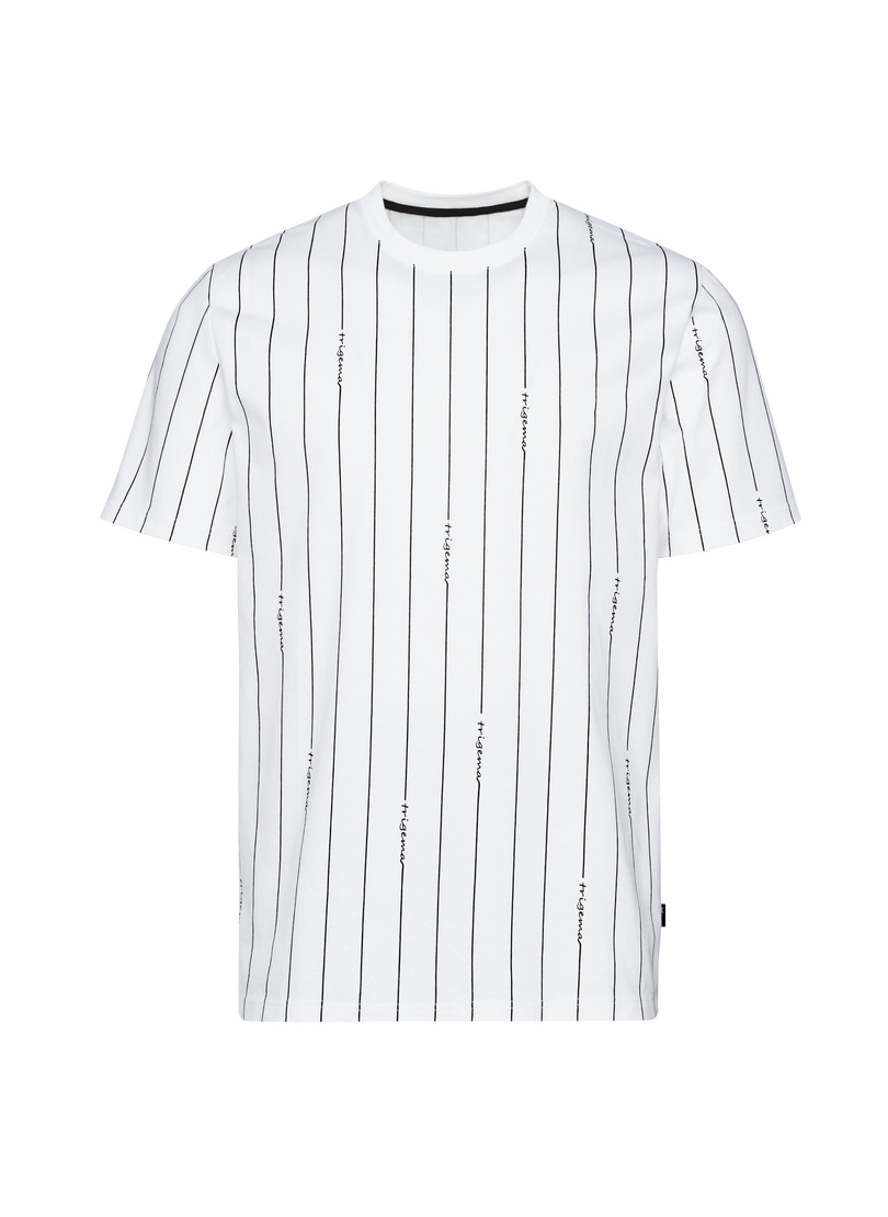 Trigema T-Shirt »TRIGEMA T-Shirt mit Allover Streifen-Muster«, (1 tlg.)