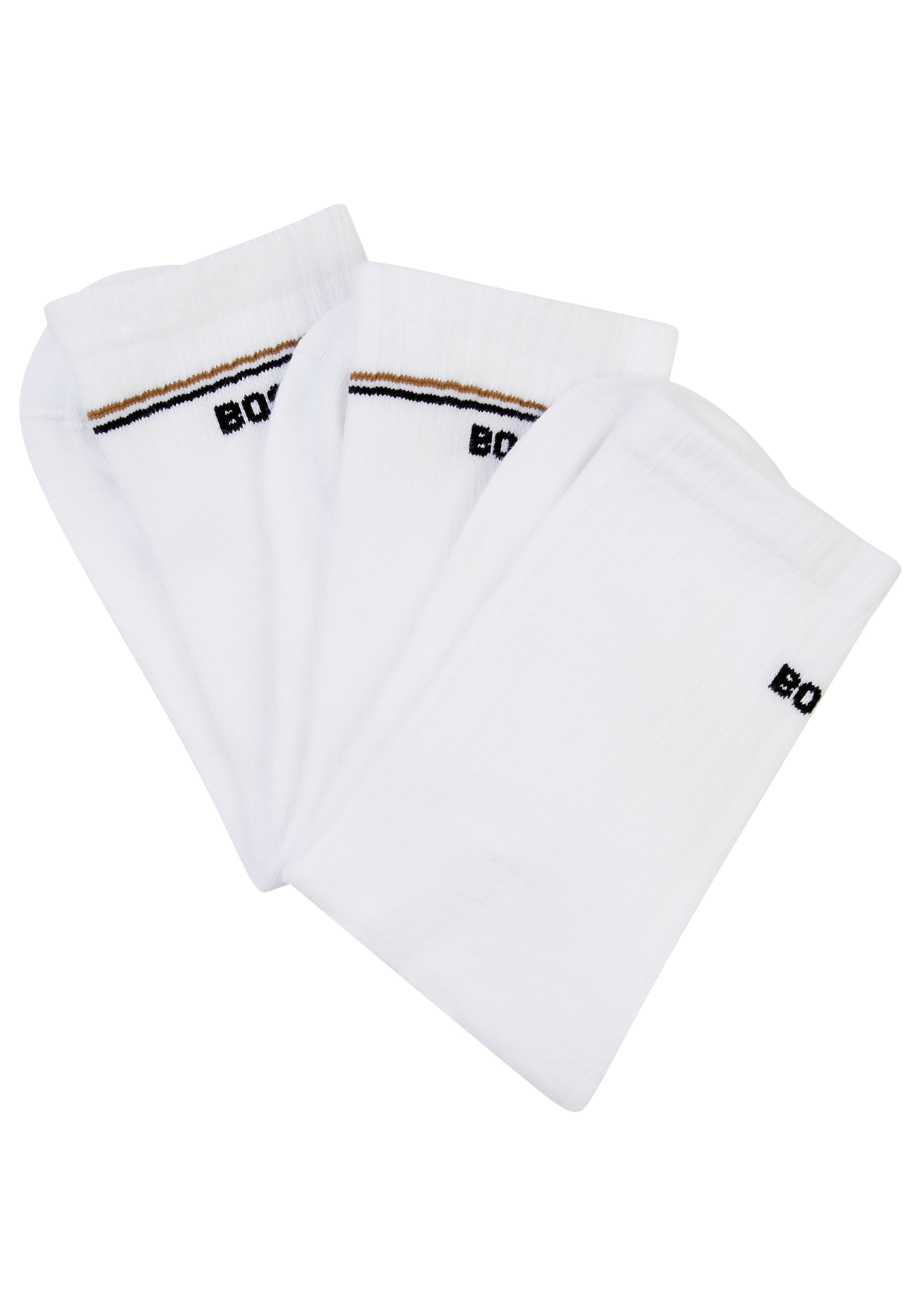 BOSS Basicsocken »3P QS Iconic CC SP W« 3 Stk. tlg. kontrastfarbene Details