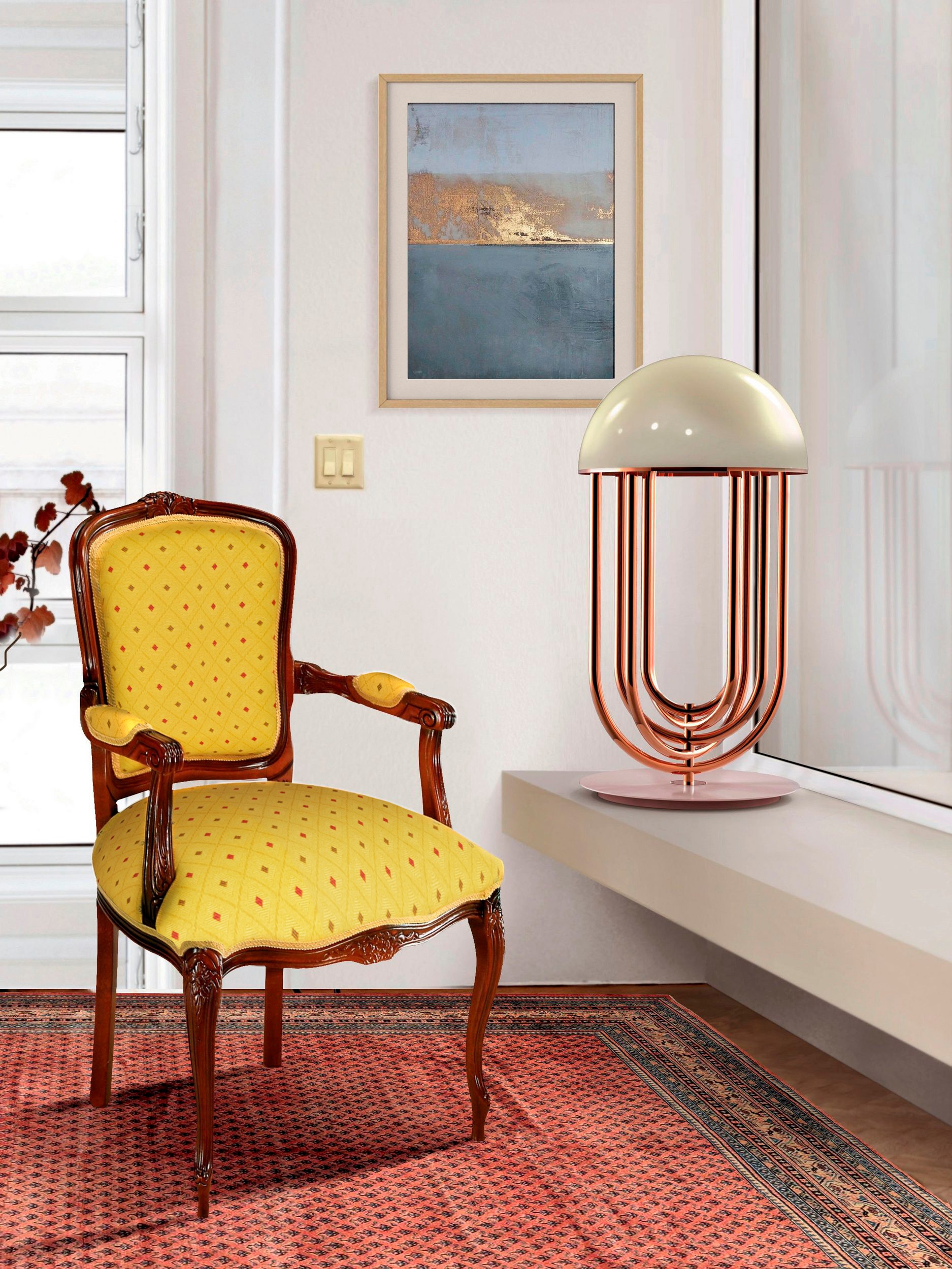 Home affaire Armlehnstuhl »Stühle Federica«, 1 St., Baumwolle-Polyester, Breite 60 cm