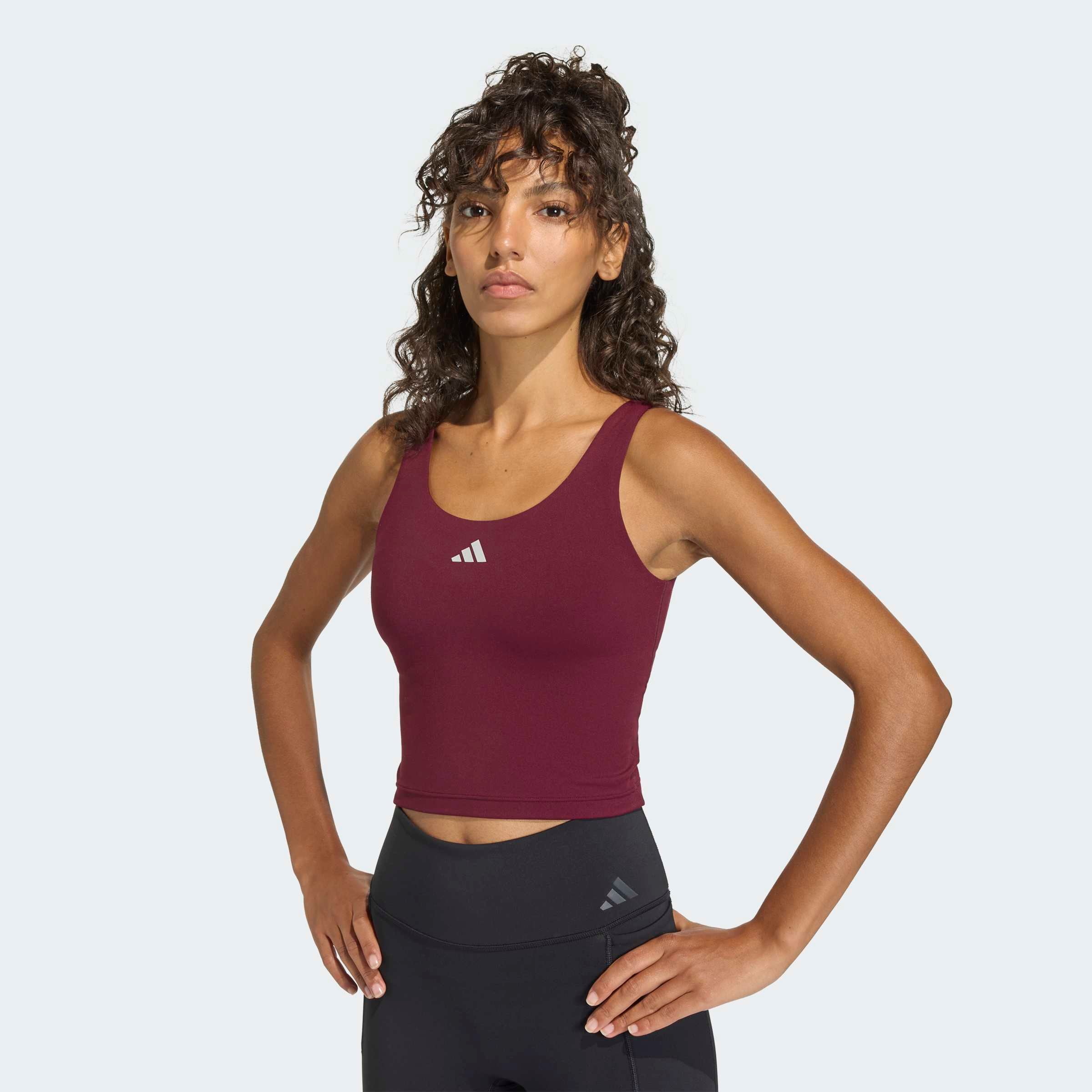 adidas Performance Tanktop »3-STREIFEN STUDIO ALL ME, LEICHT STÜTZEND«