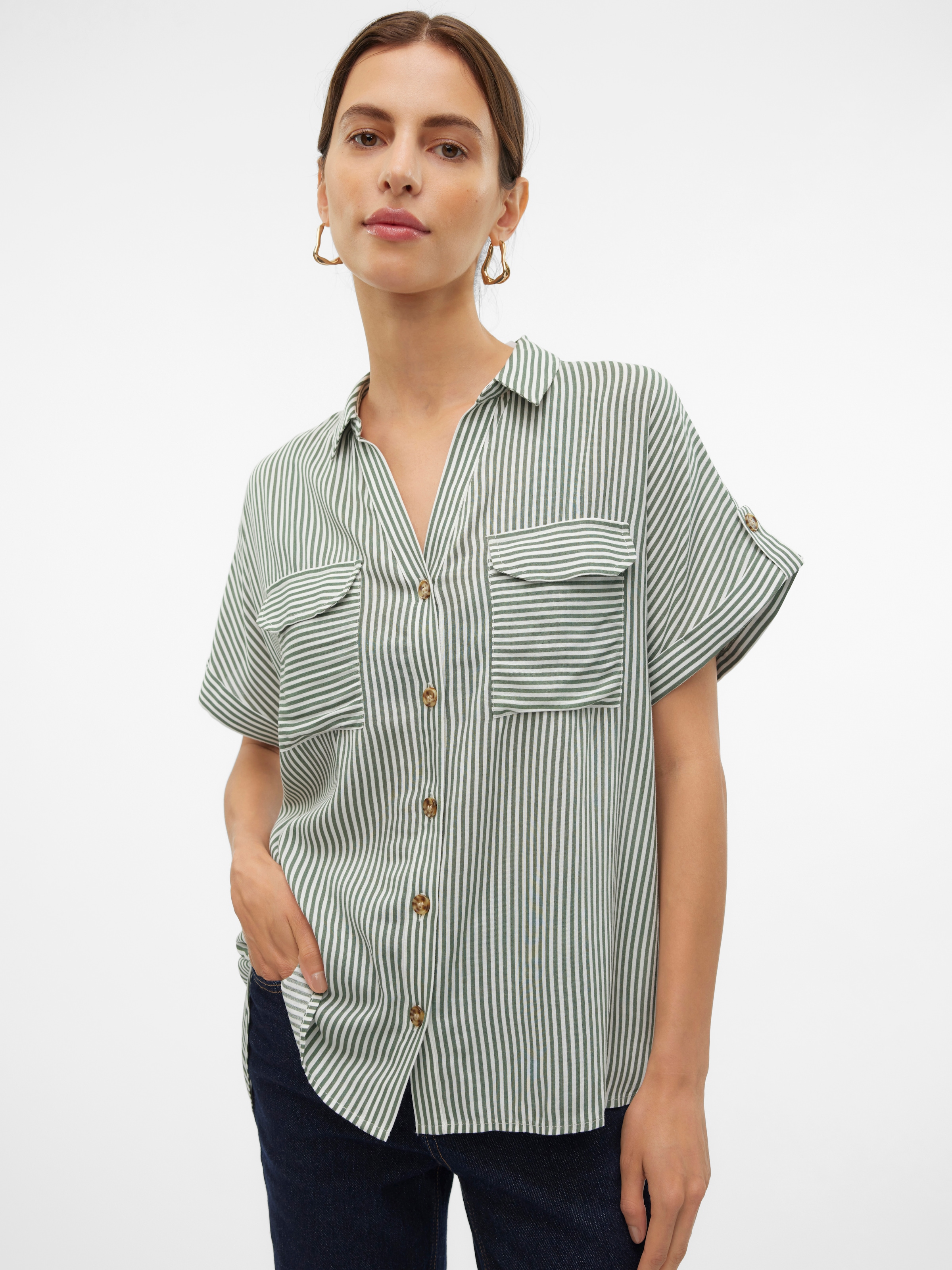 Vero Moda Hemdbluse »VMBUMPY S/S SHIRT WVN GA NOOS«