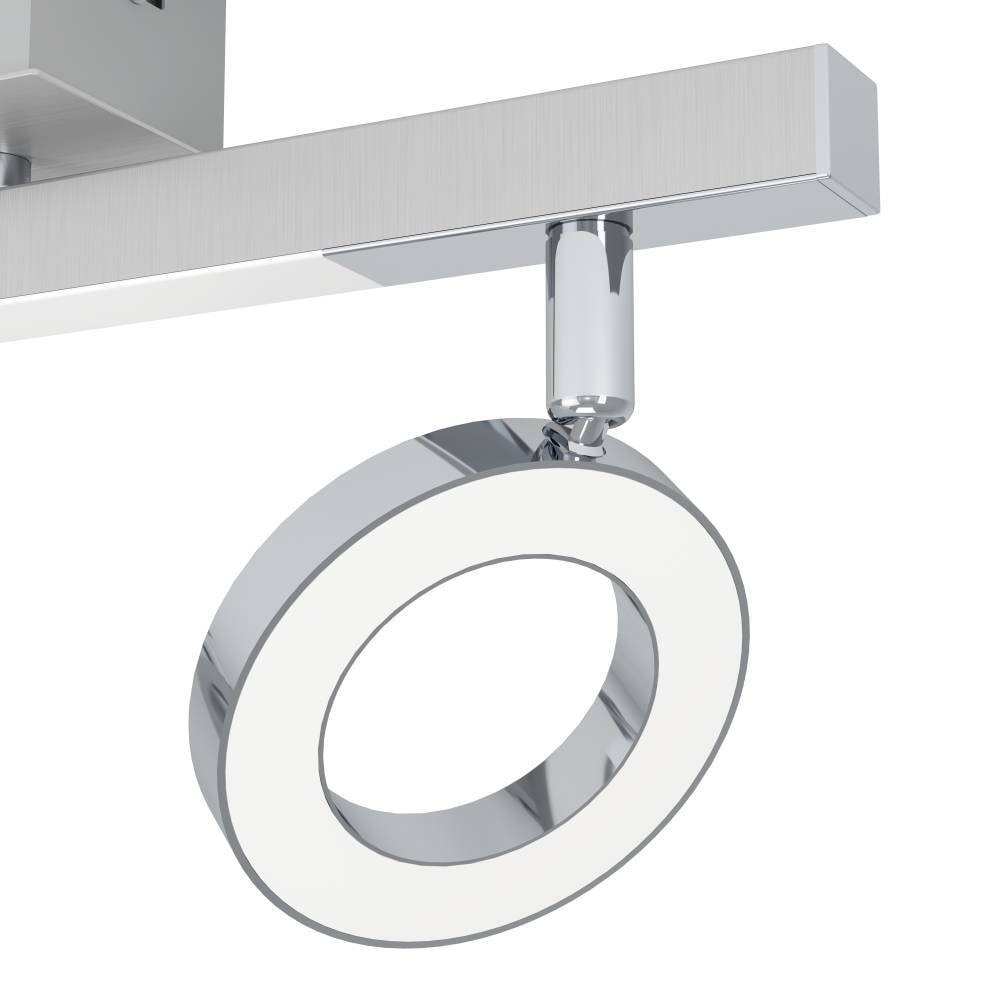 EGLO LED Deckenspots »CARDILLIO 1 Deckenlampe, Chrom, 2 flammig, schwenkbare Lampenköpfe«, 2 flammig, Leuchtmittel LED-Board | LED fest integriert, Spot, warmweißes Licht, Wohnzimmer, Esszimmer, Küche, Flur, 39x8,5cm