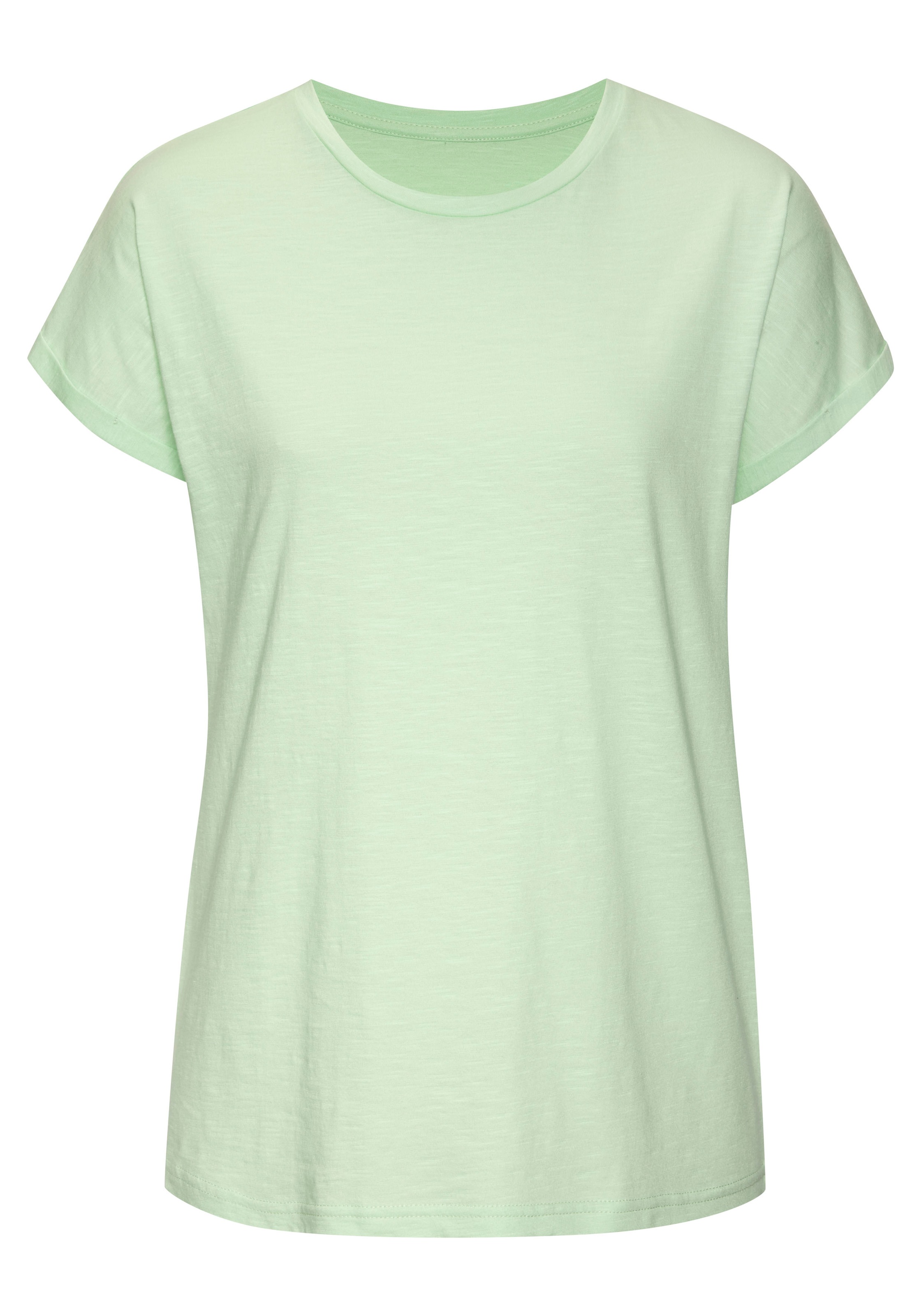 Vivance T-Shirt »mit modischem Frontprint«, (2er-Pack), aus weicher Baumwoll-Qualität