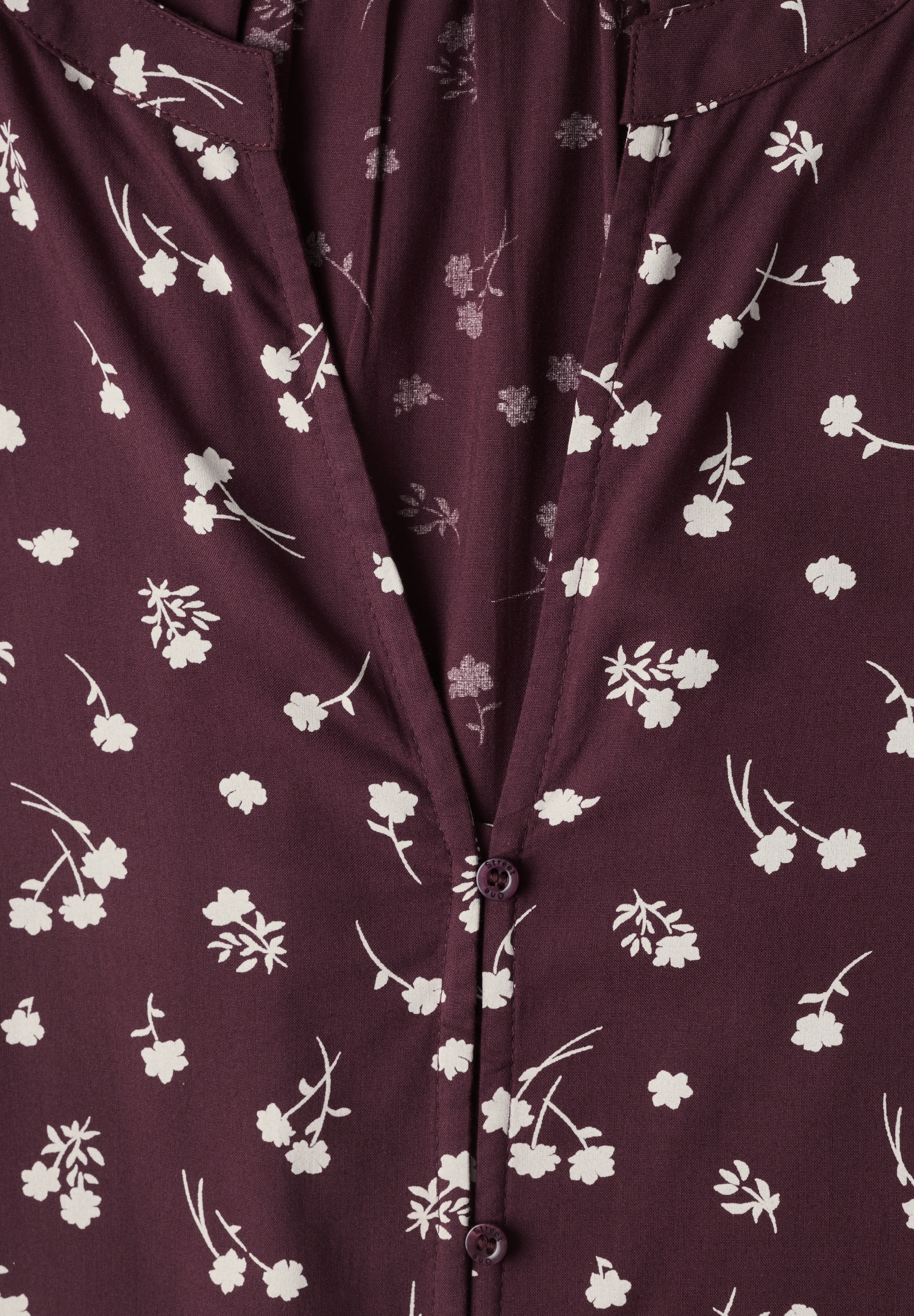 STREET ONE Druckbluse 3/4-Tunika-Bluse mit Splitneck und Allover-Print