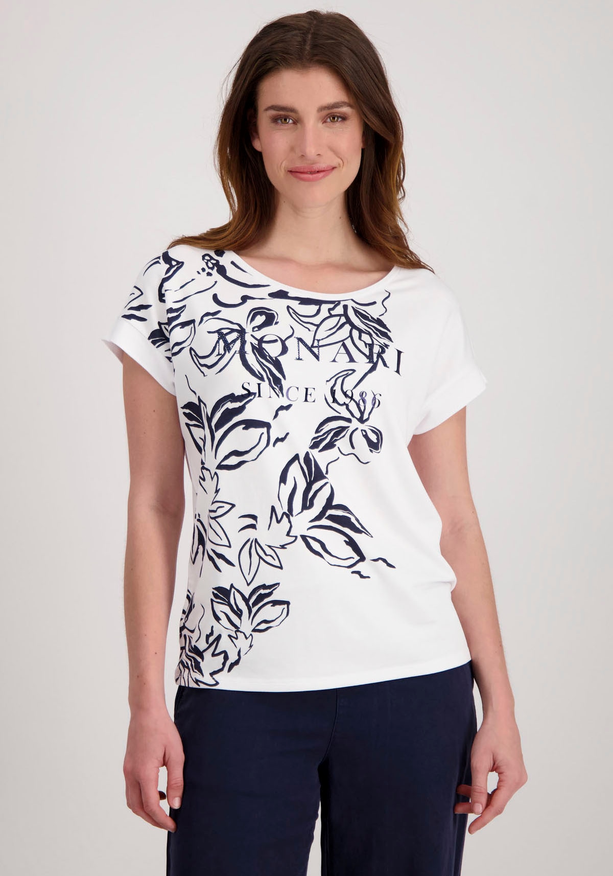 Monari online bestellen Rundhalsshirt, Blumenprint bei OTTO mit