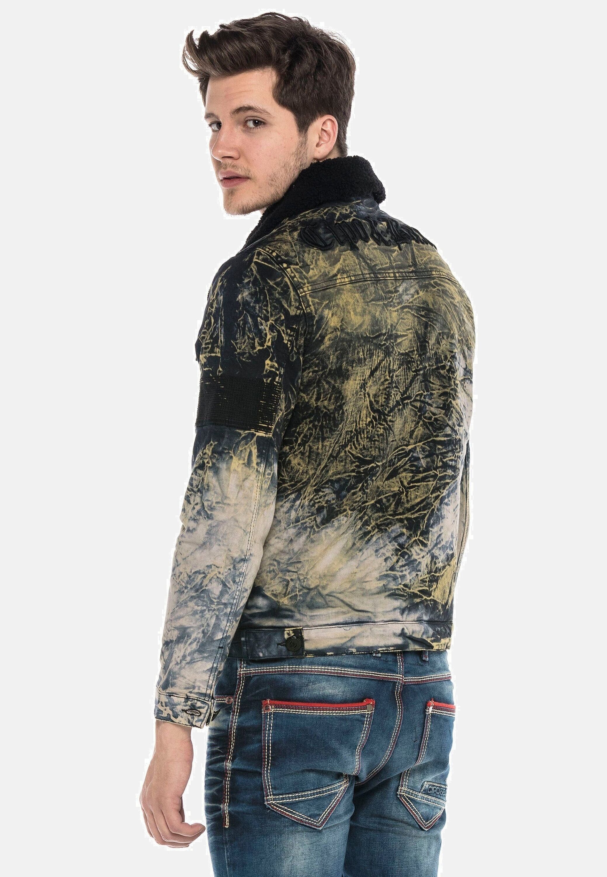 Cipo & Baxx Jeansjacke »Cipo & Baxx Jacke« ohne Kapuze mit Hemdkragen, CJ245