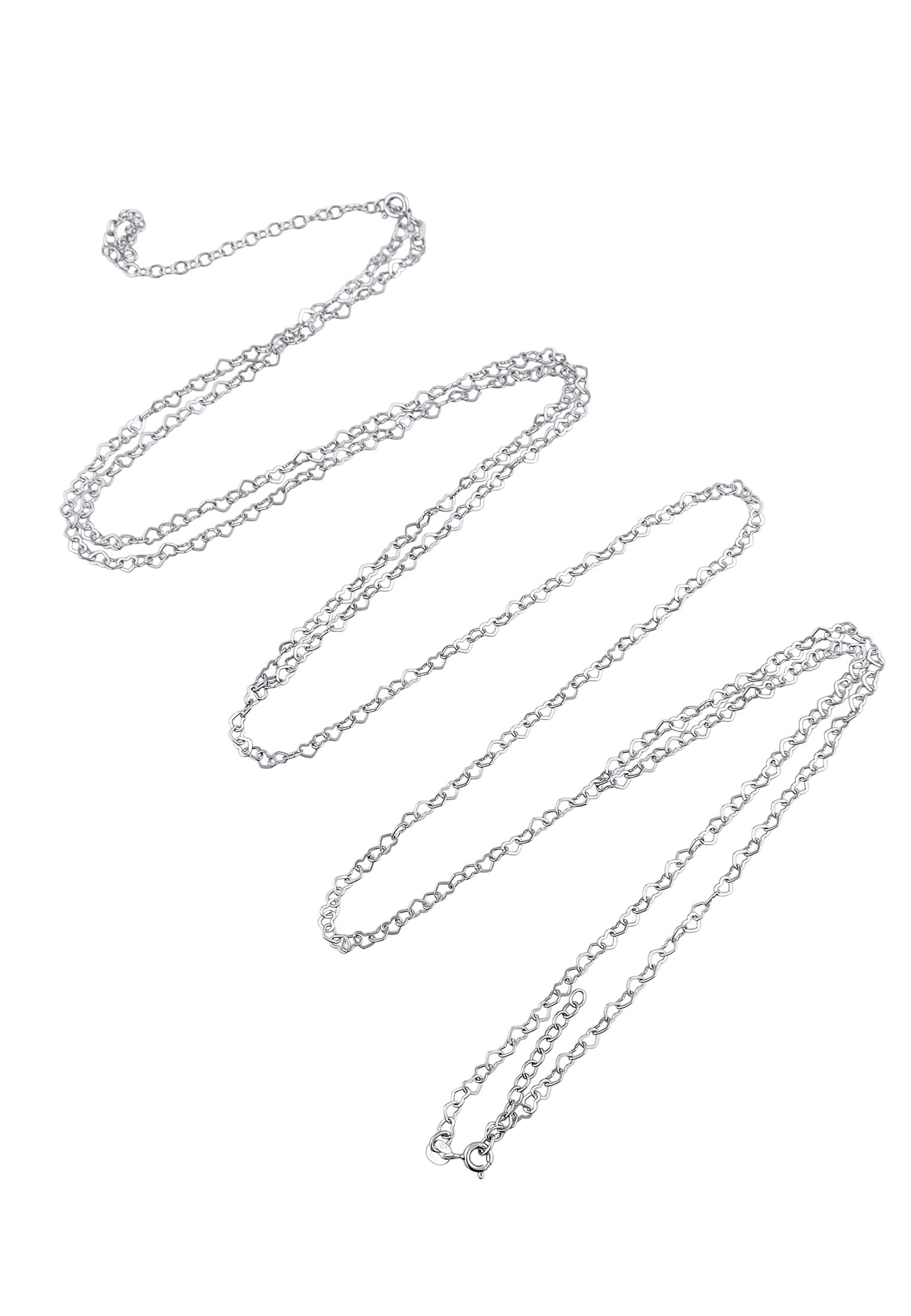 Elli Bauchkette »Schmuckzubehör Herz Body Chain Taillenkette 925 Silber«