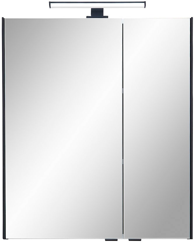 Saphir Badmöbel-Set »Quickset 395 4-teilig, Waschbeckenunterschrank mit LED-Spiegelschrank«, (4 St.), Unterschrank, Hängeschrank inkl. Türdämpfer, 6 Türen, 1 Schublade