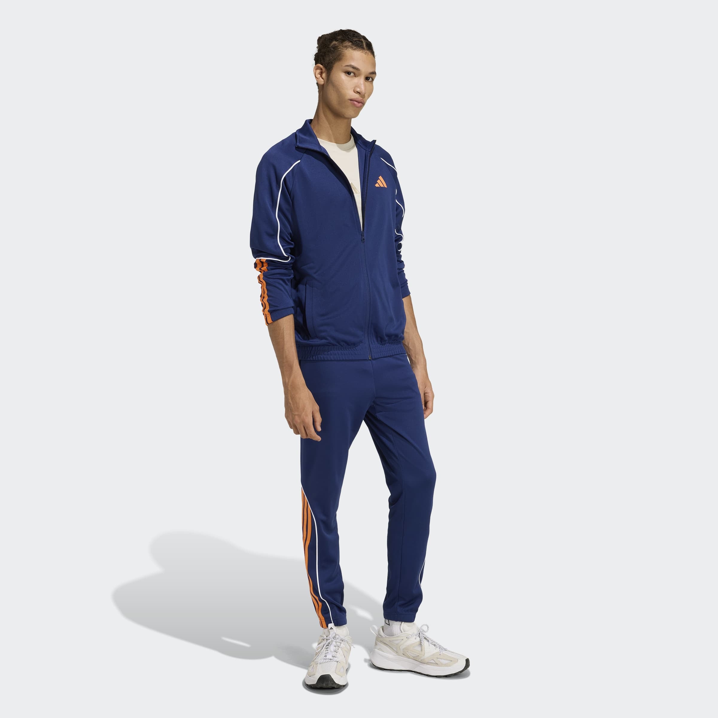 adidas Sportswear Trainingsanzug »STADIUM 3-STREIFEN« 2 tlg. zweiteiliges Set aus Jacke und Hose, aus leichtem Polyester