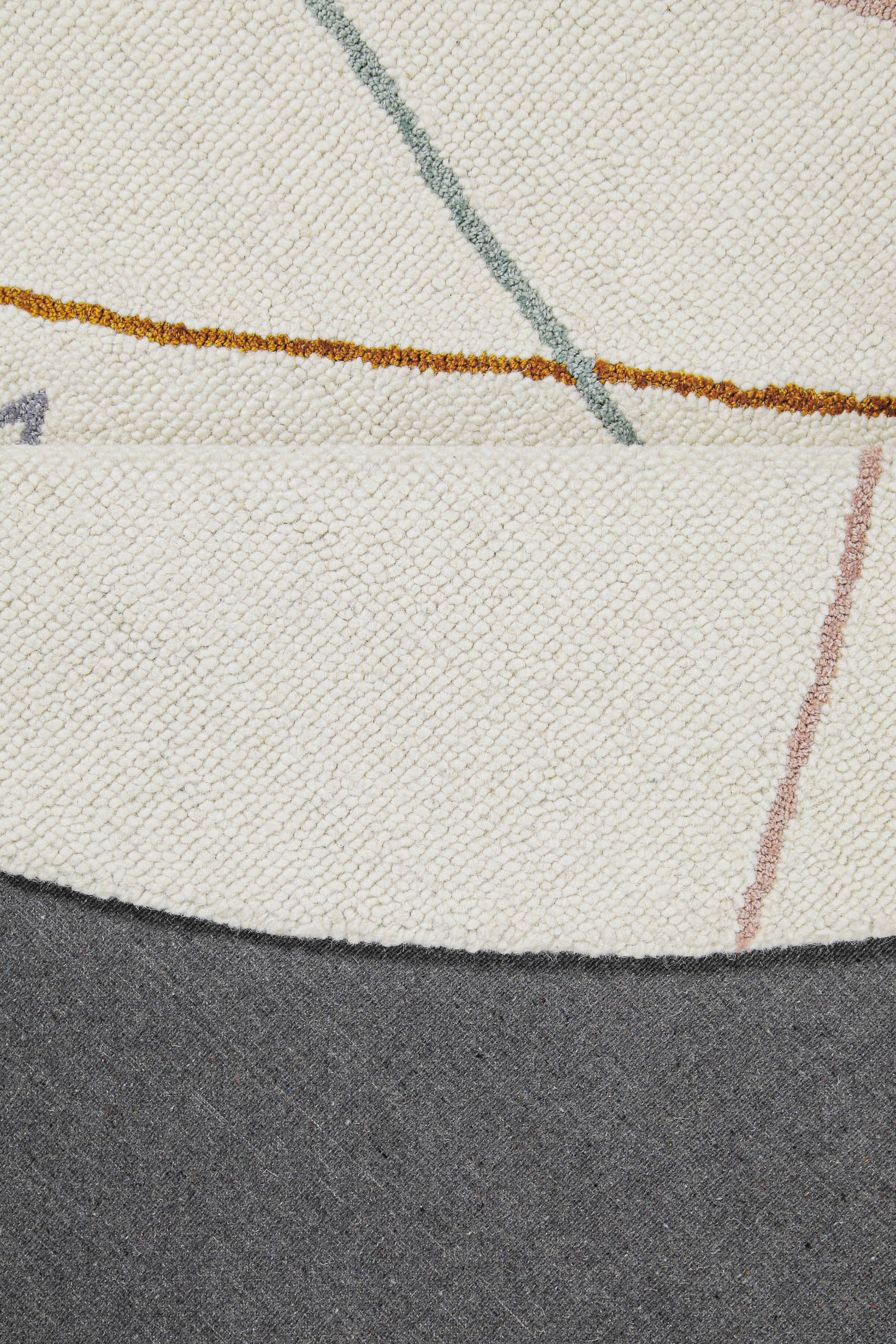 Wecon home Teppich »Nox« rund 6 mm Höhe Wollteppich, abstrakt, hochwertig, handgetuftet, robust, modern