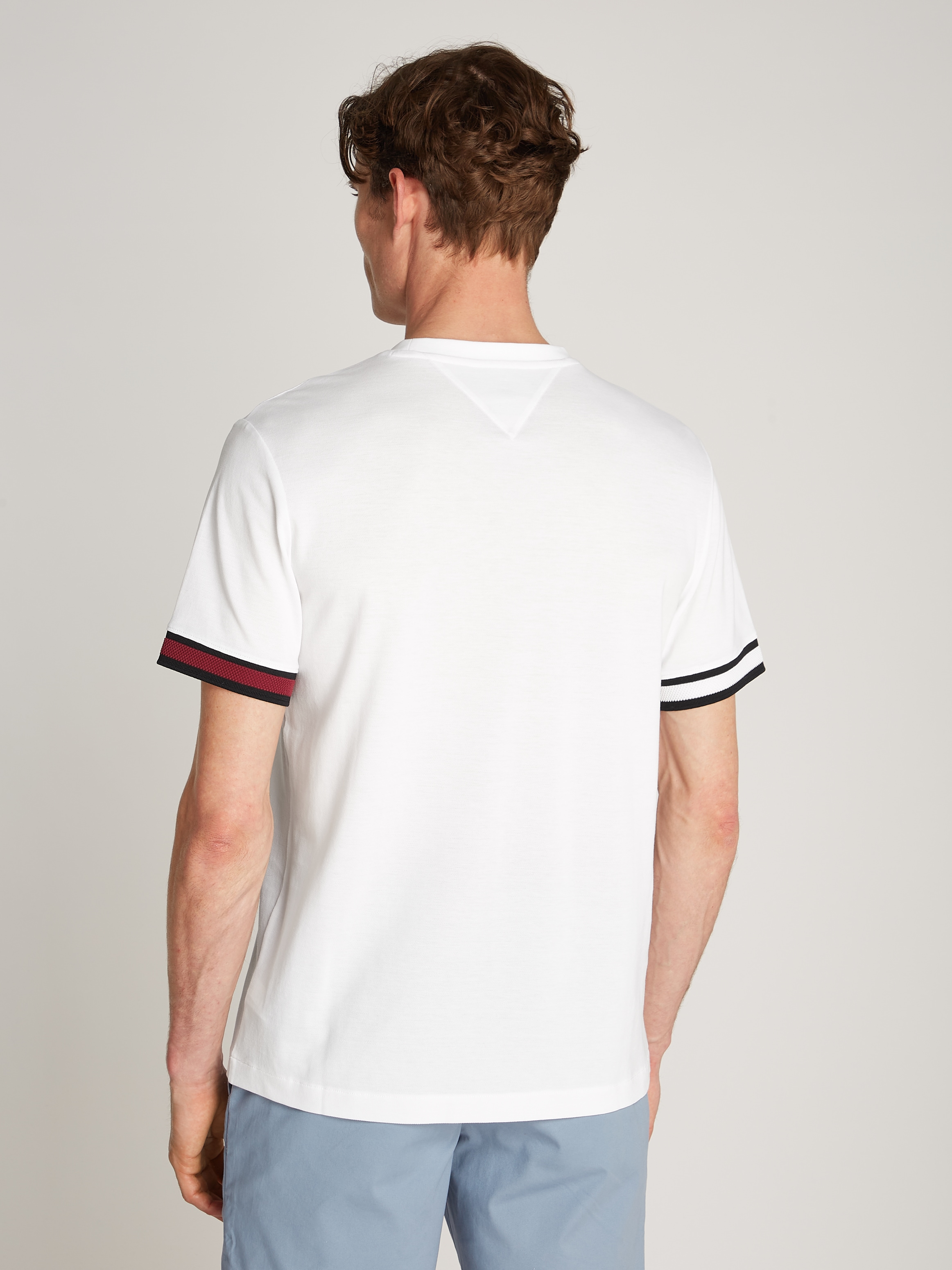 Tommy Hilfiger T-Shirt »GLOBAL STRIPE FLAG CUFF TEE«