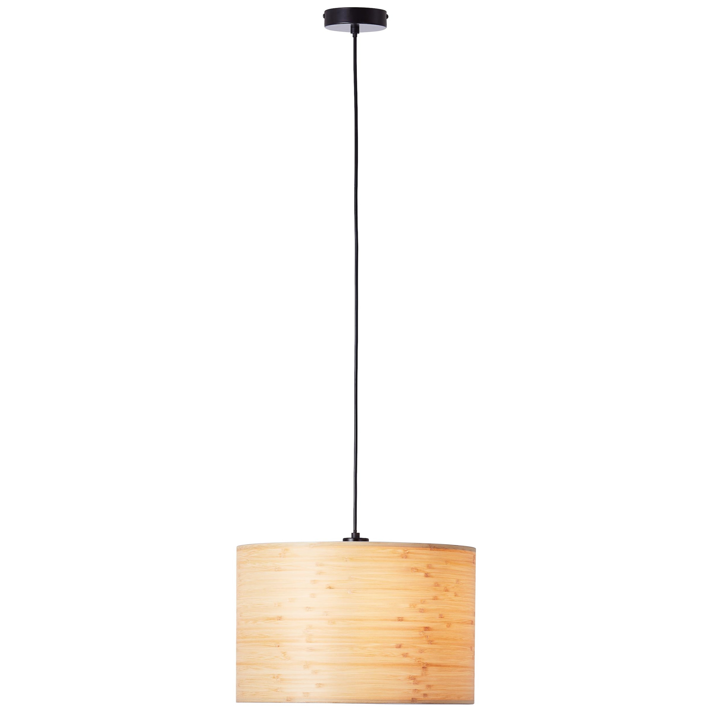 Brilliant Pendelleuchte »Romm« E27 1 Stk. 35cm holz hell/schwarz