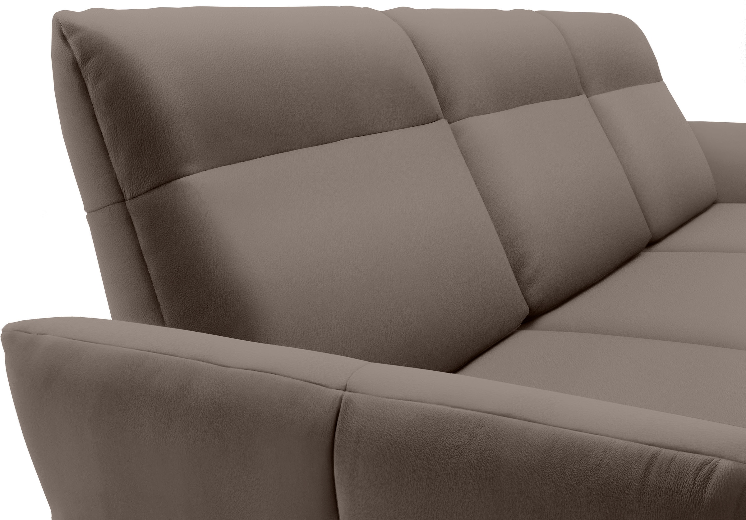 Creation BY ROLF BENZ Ecksofa »CR.460«, Sockel in Eiche, Winkelfüße in Umbragrau, Breite 318 cm