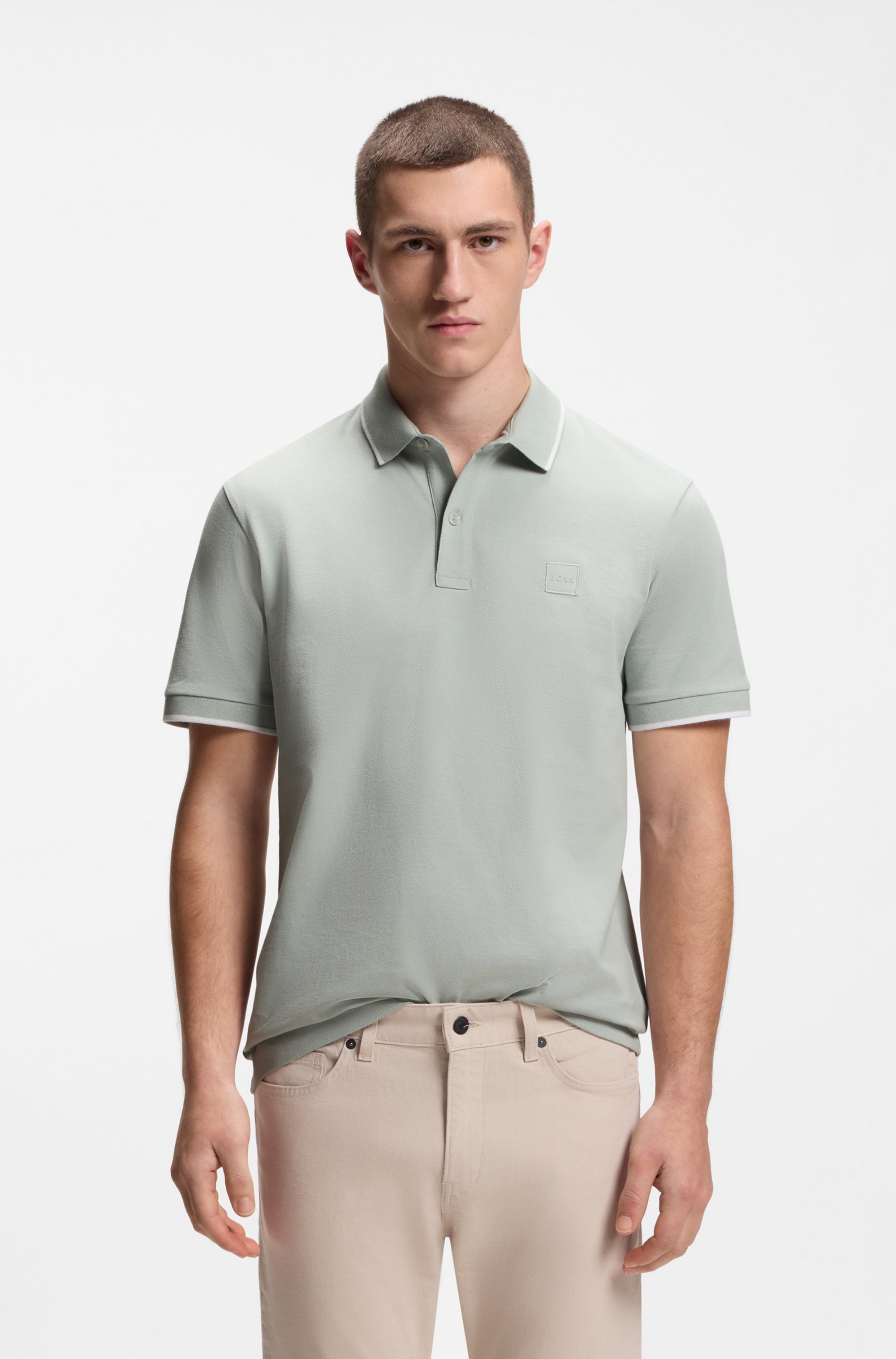 BOSS ORANGE Poloshirt »Passertip« mit BOSS Logo-Badge