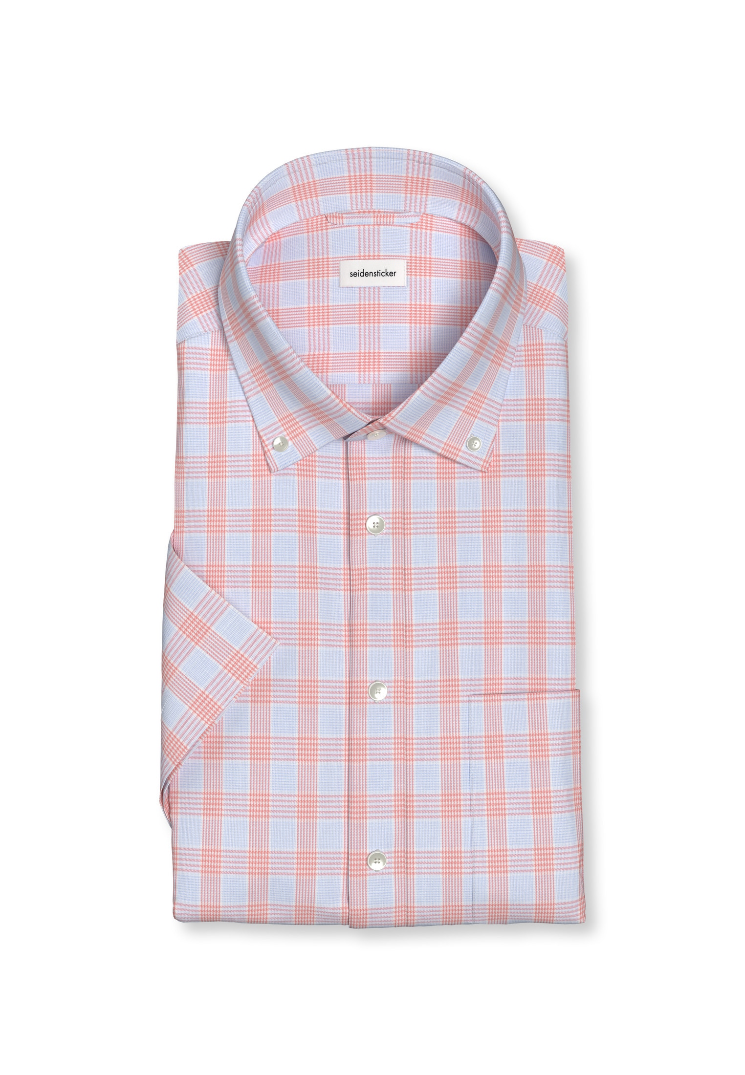 seidensticker Businesshemd »Comfort« Comfort 1/2 Button-Down-Kragen Karo