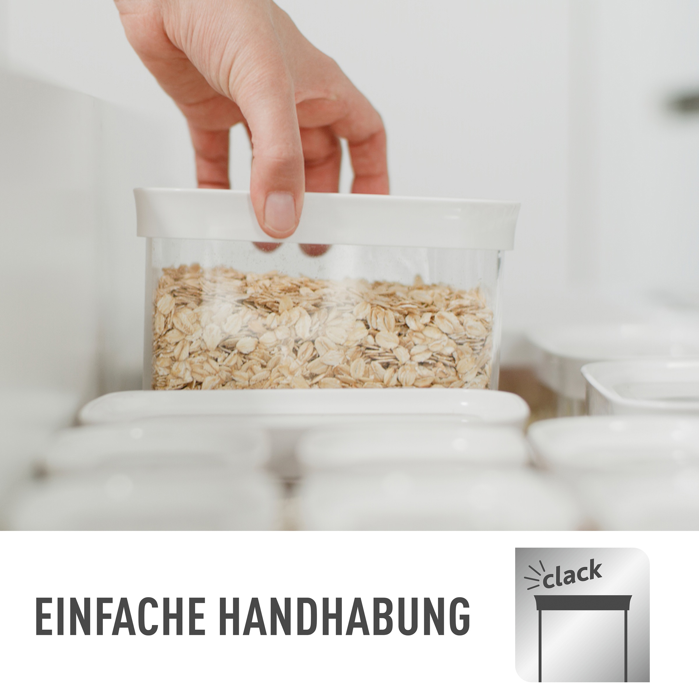 Emsa Vorratsdose »Optima«, (1 tlg.), rechteckig, sicher, hygienisch, unbedenklich, platzeffizient