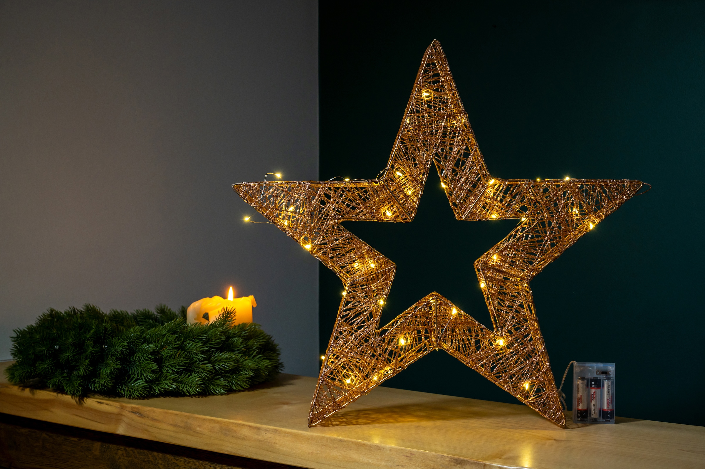 40 Weihnachtsdeko«, OTTO im flammig-flammig, für Shop LED Online den Star-Max »Weihnachtsstern, Innenbereich nur Stern