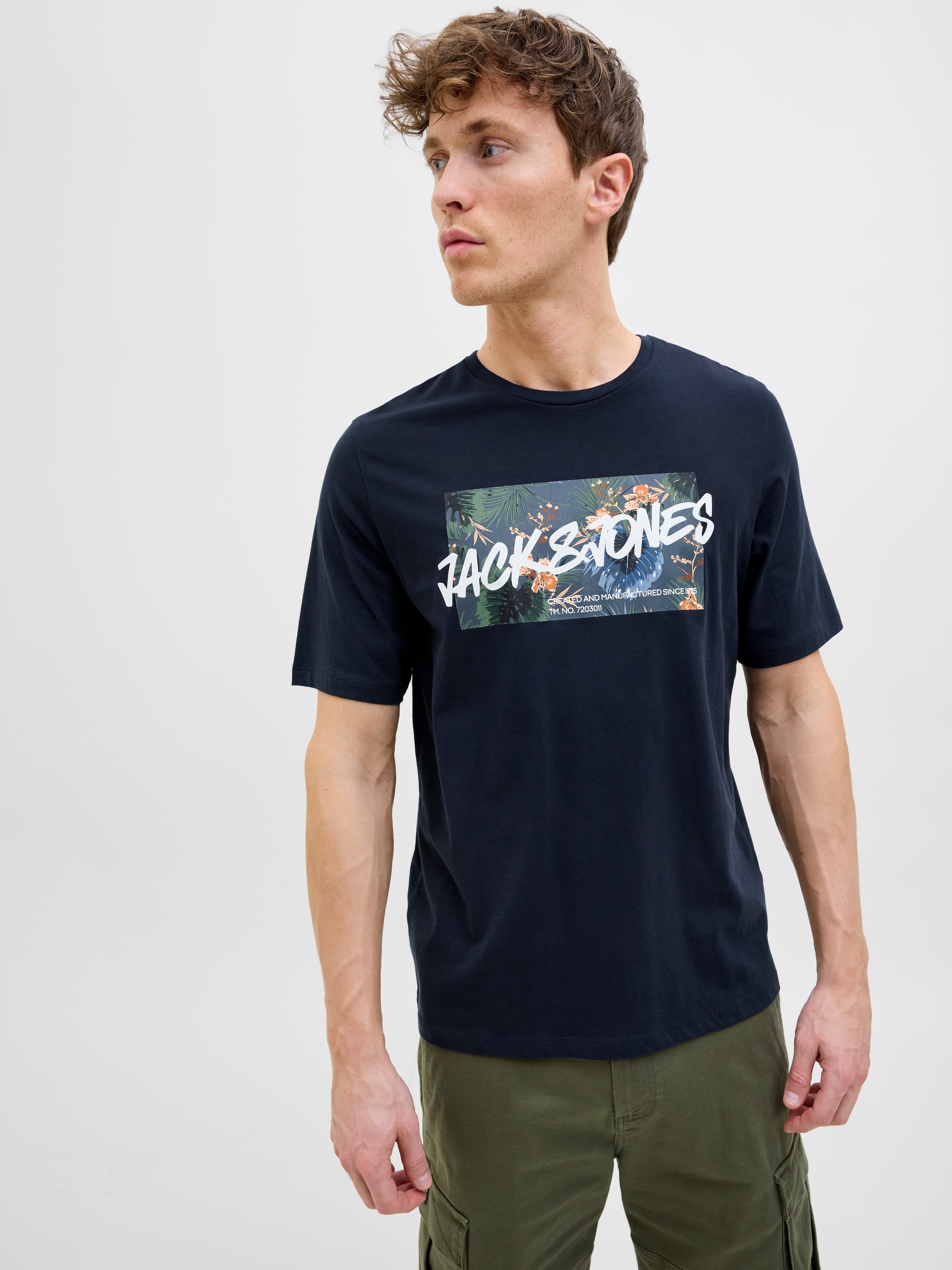 Jack & Jones Print-Shirt »JJHAWAII SHAPE TEE SS CREW NECK«