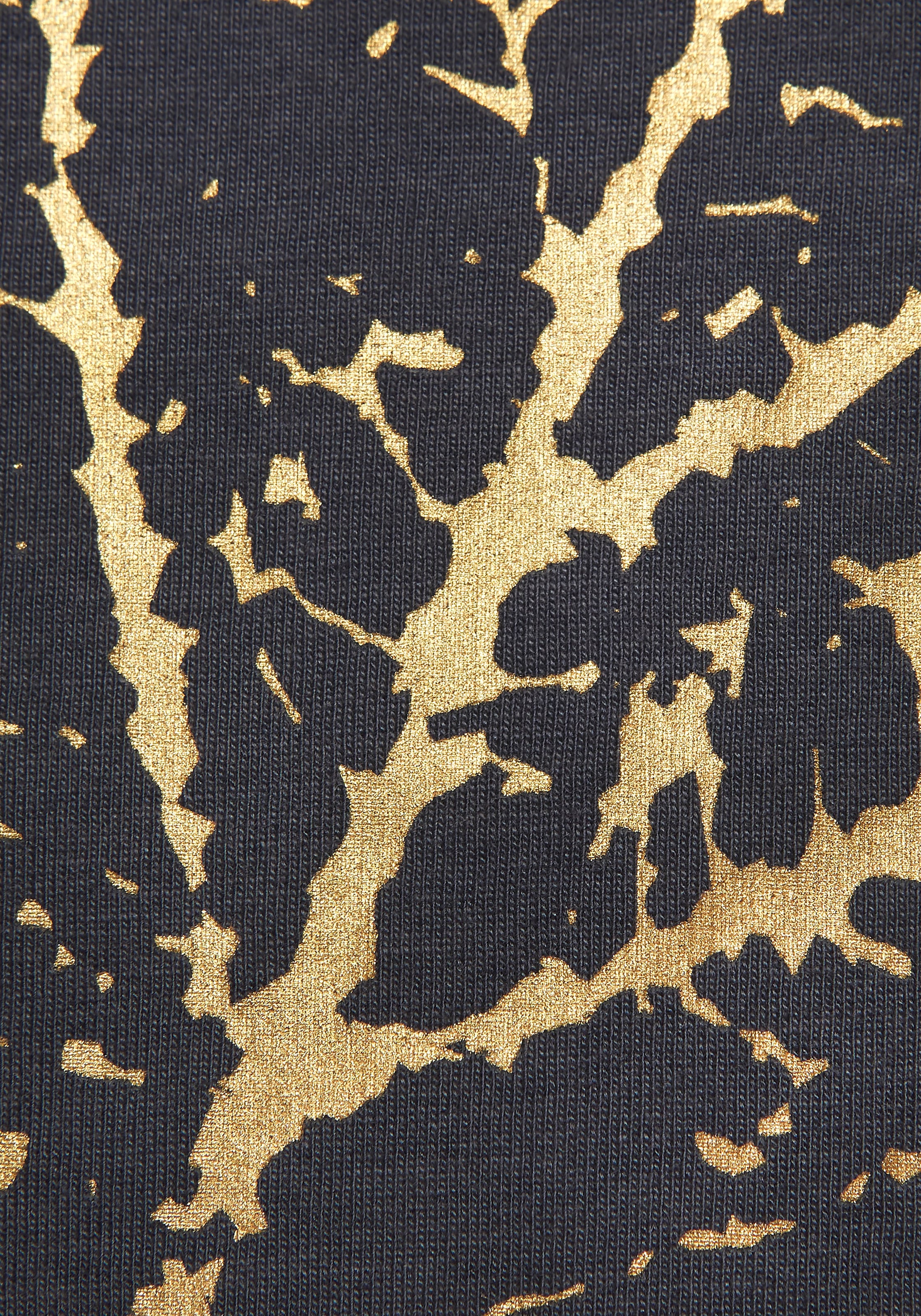 LASCANA Pyjamaoberteil, mit Folienprint