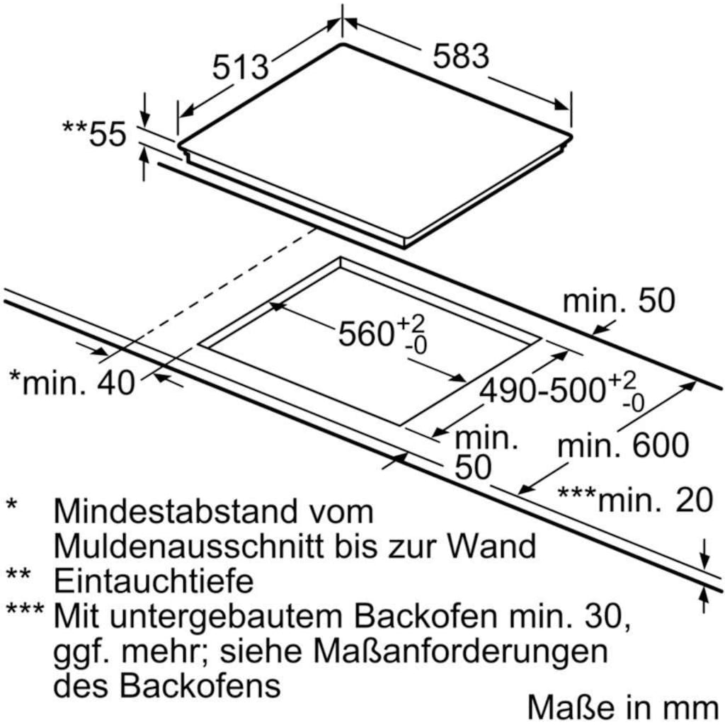 BOSCH Induktions-Kochfeld von SCHOTT CERAN® »PVS645FB5E«, PVS645FB5E