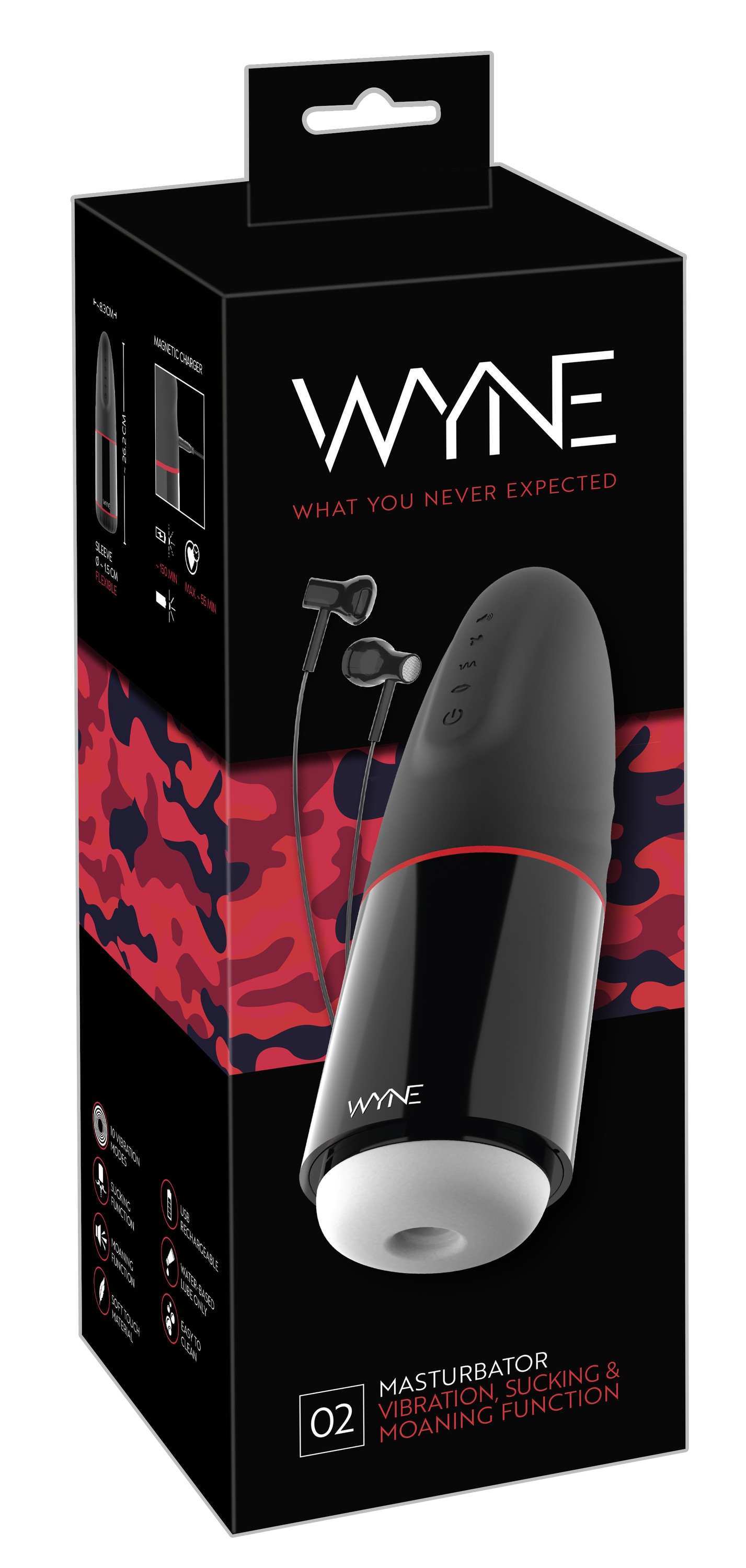 WYNE Masturbator »Masturbator mit Vibration und Heizfunktion Masturbator 02«