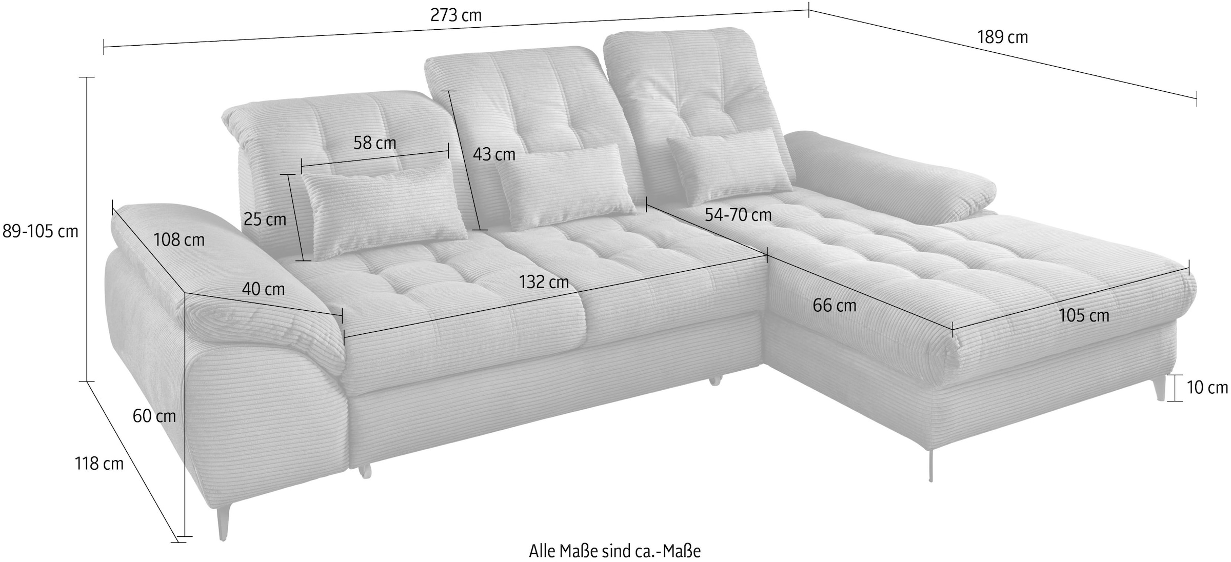 Home affaire Wohnlandschaft »Delphino«