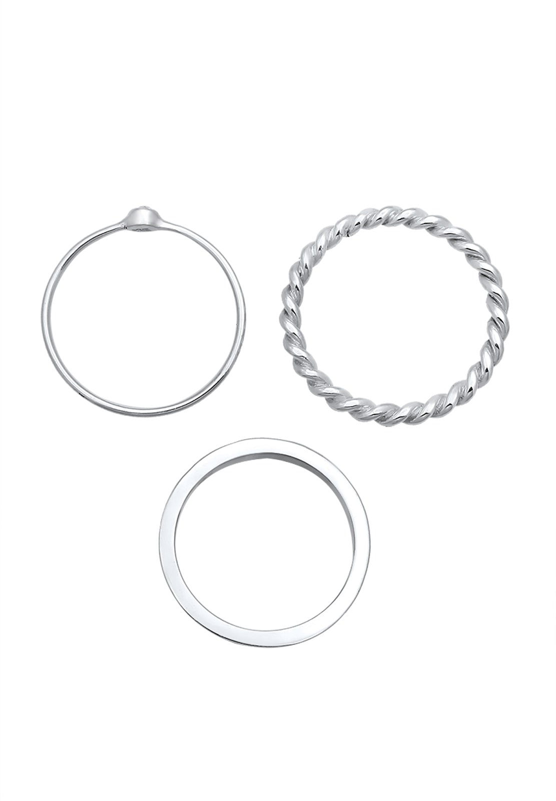 Elli Ring-Set »Ring Ring-Set mit Kristalle 925 Silber«