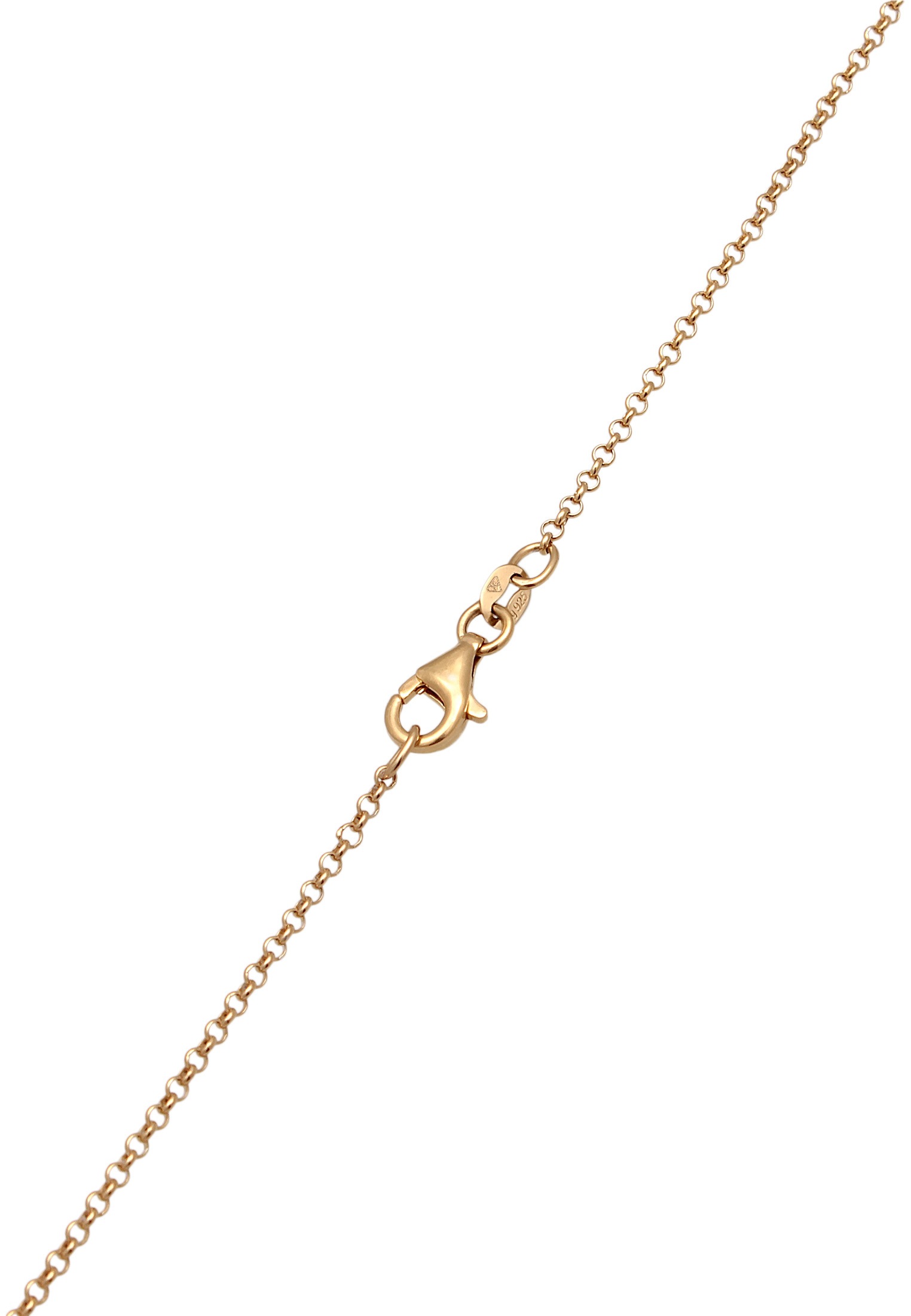 Elli Lange Kette »Halskette Y-Kette Plättchen Coin Strukturiert 925 Silber«