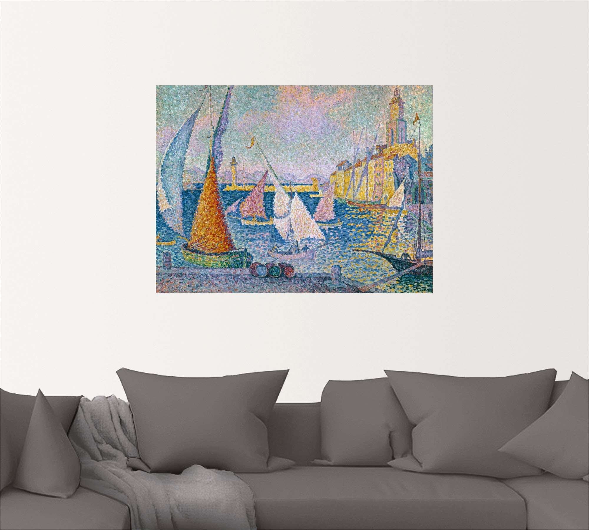 Artland Wandbild »Der Hafen von St. Tropez. 1899«, Boote & Schiffe, (1 St.), als Leinwandbild, Wandaufkleber oder Poster in versch. Größen