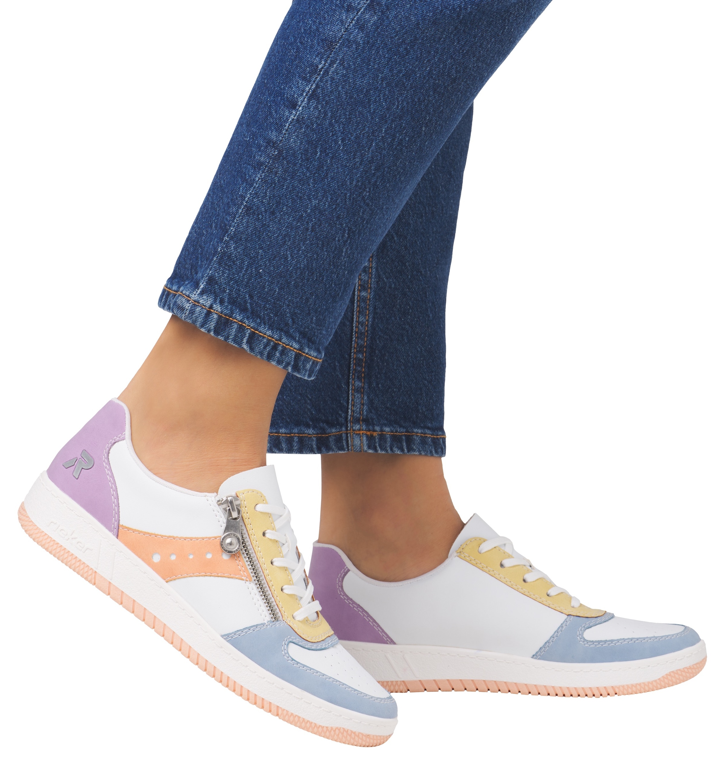 RIEKER Sport Sneaker, in aktueller Farbkombination, Freizeitschuh, Halbschuh, Schnürschuh