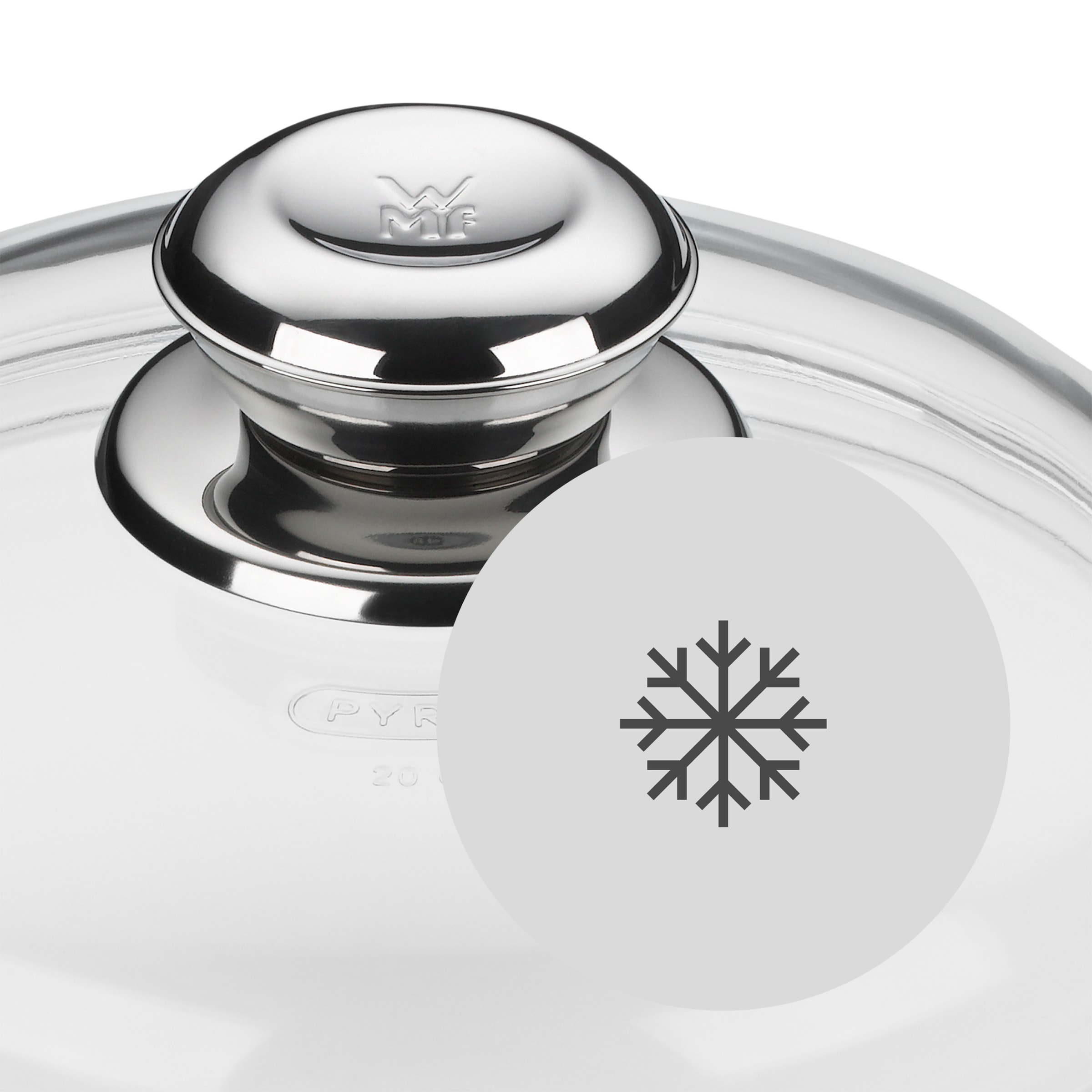 WMF Deckel, (1 tlg.), passend für 28 cm Pfannen, Borosilikatglas, robust, stoßsicher