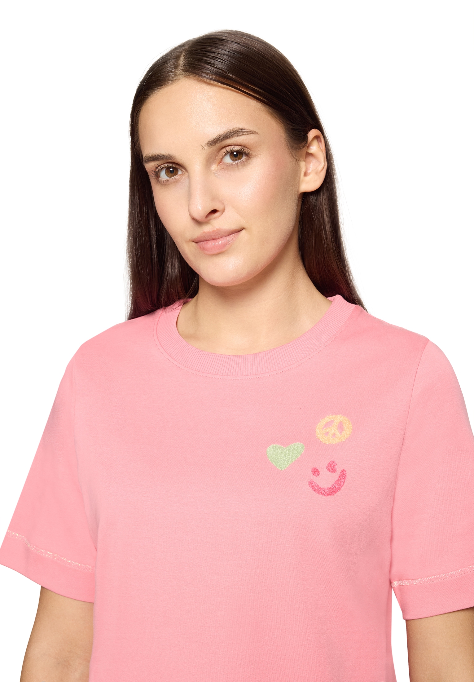 Cartoon Rundhalsshirt »Rundhals-Shirt mit Stickerei«