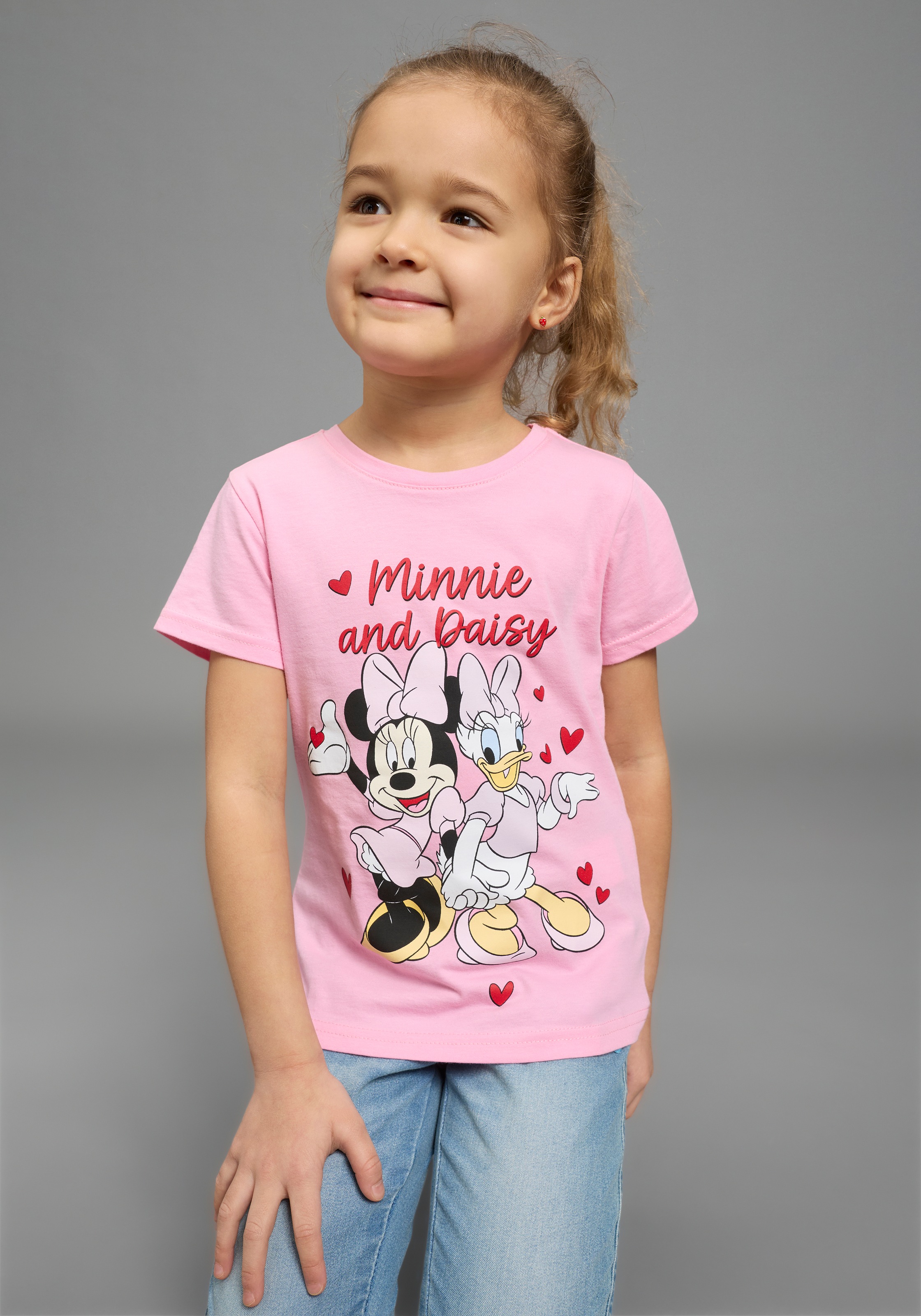 KIDSWORLD T-Shirt »mit Disney Druck: MINNIE & DAISY« modischer Stil, Kurzarm, auch in großen Größen, aus Baumwolle