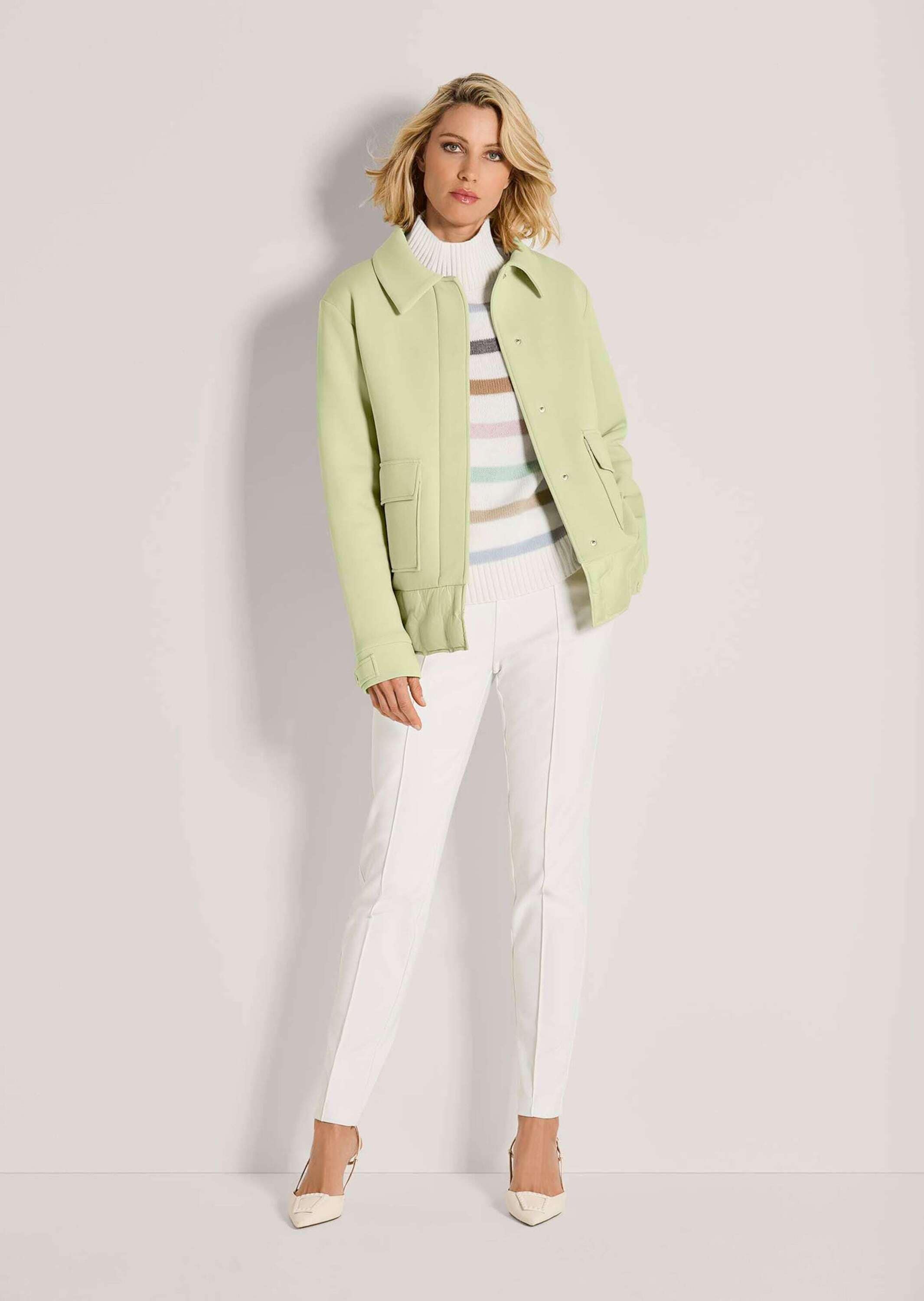 MADELEINE Kurzjacke »Scuba-Jacke Kurzjacke mit Druckknopfverschluss« Materialmix - Stepp und Scuba Jersey