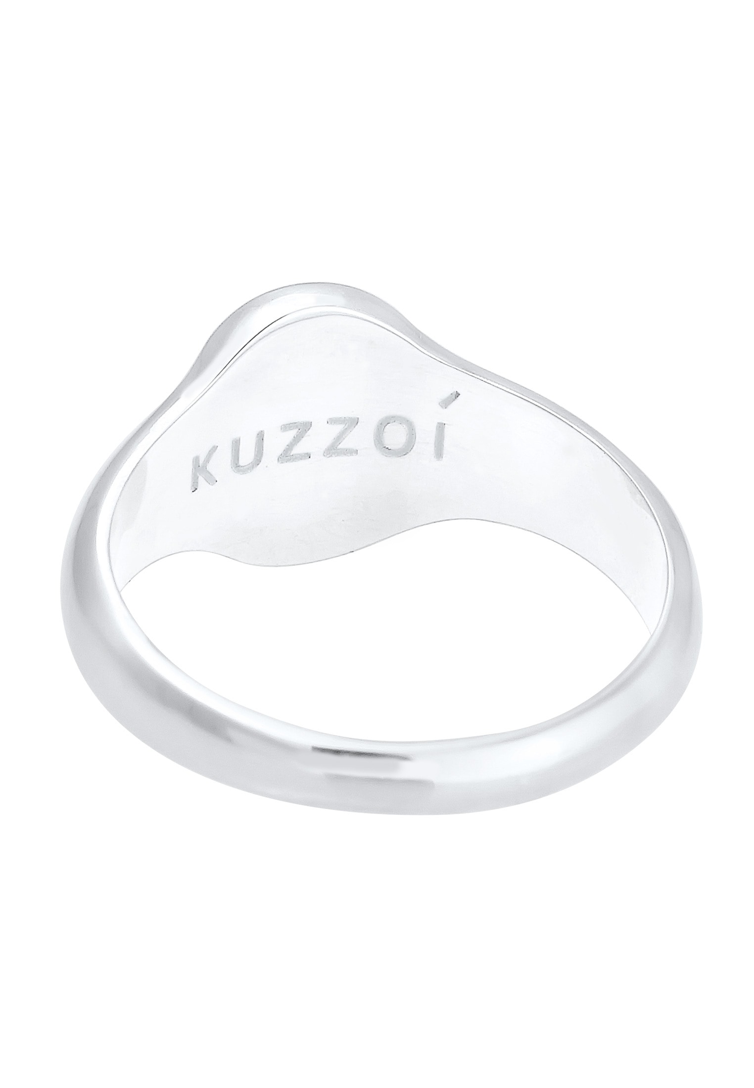 Kuzzoi Siegelring »Ring Herren Siegelring Matt Basic Cool 925er Silber«