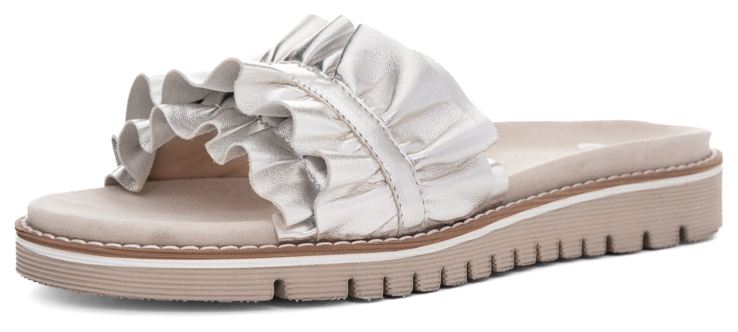 Ara Pantolette »KENT«, Slides, Flats, Sandale mit geraffter Bandage