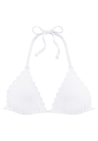 LASCANA Triangel-Bikini-Top »Scallop«, mit gelaserter Wellenkannte kaufen