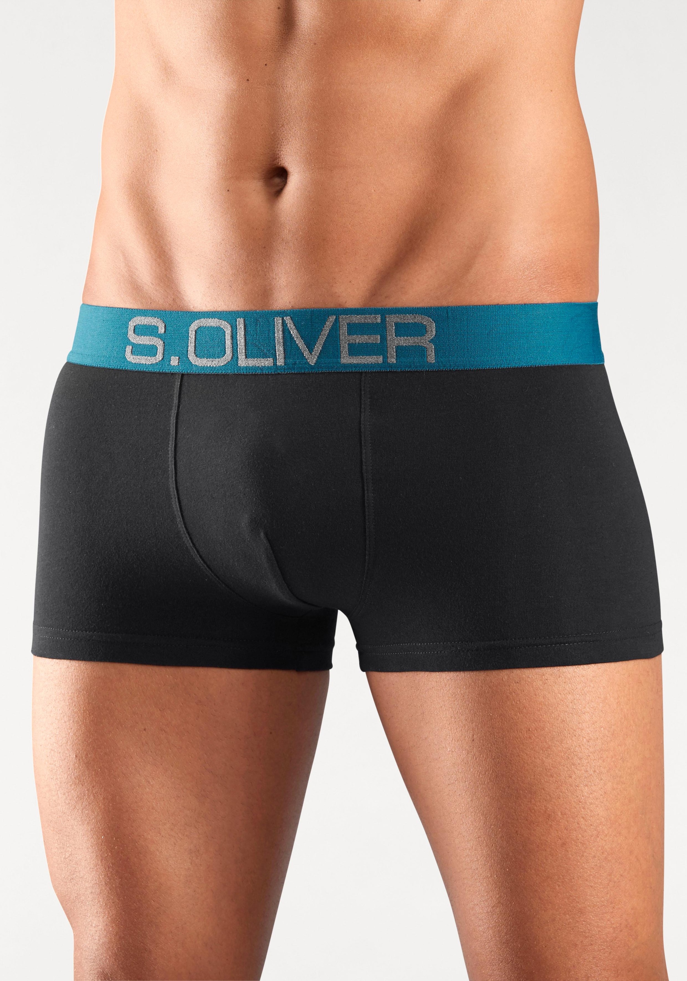 s.Oliver Hipster, (Packung, 4 St.), knapp sitzende Boxershorts für Herren aus Baumwoll-Mix