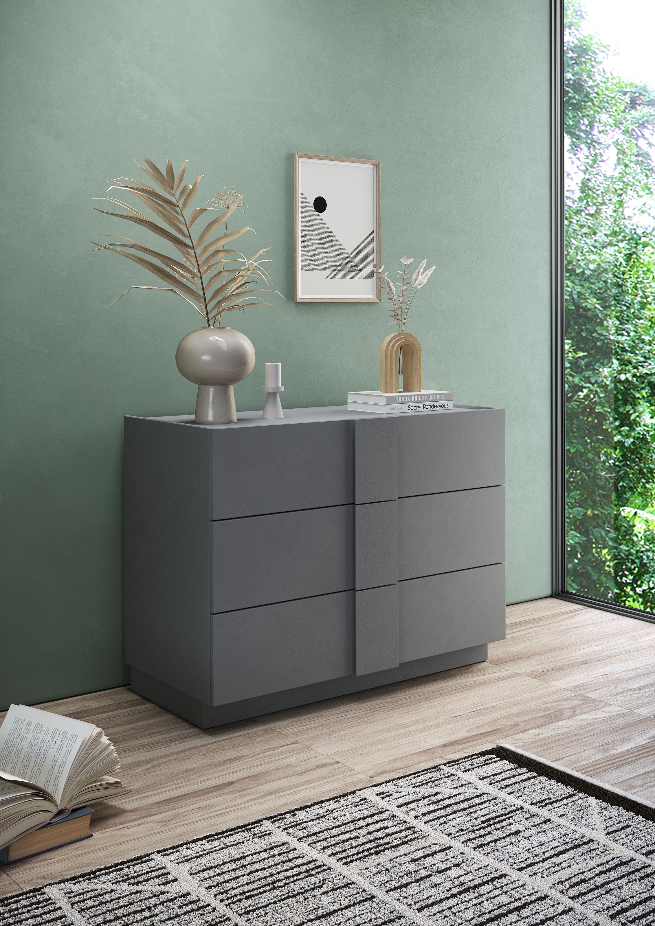 INOSIGN Schubkastenkommode »Jupiter, Kommode, Stauraumkommode, Beistellkommode, 2 Schubladen«