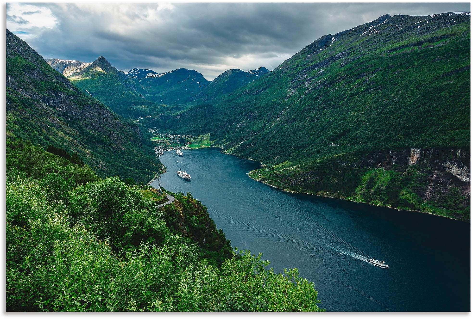 Küste, Alubild, Poster auf Leinwandbild, in (1 St.), als Norwegen«, Artland OTTO verschied. Wandbild den Geirangerfjord bei »Blick Outdoorbild, Größen