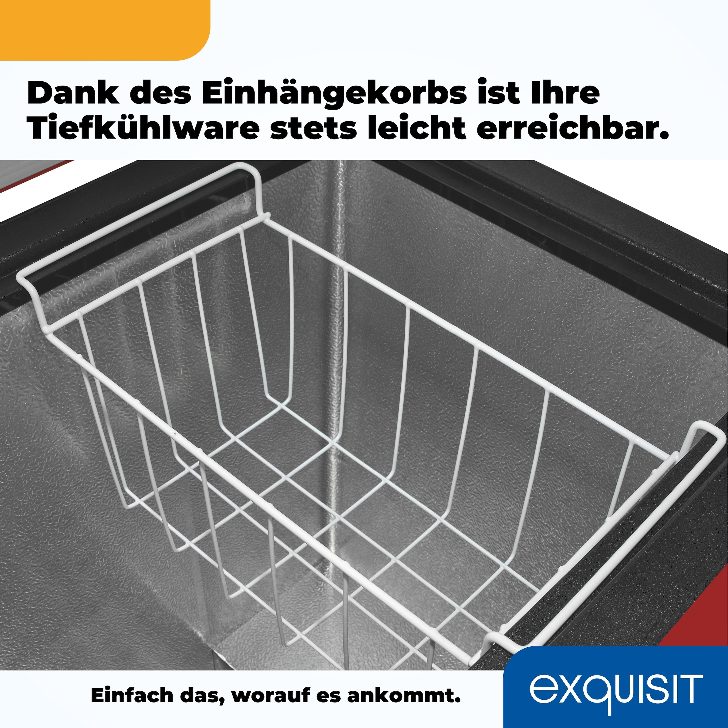 exquisit Gefriertruhe »GT100-050E rot«, 83,5 cm hoch, 54,5 cm breit