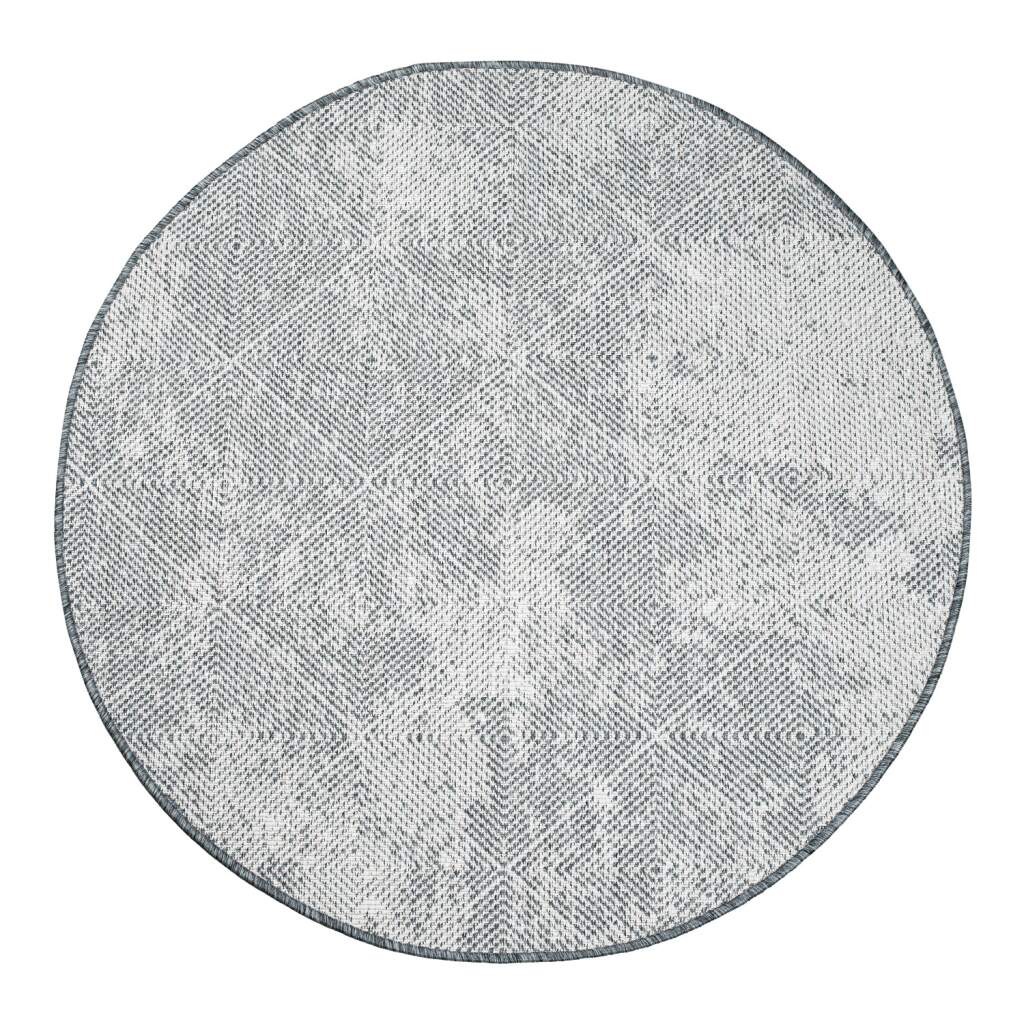 Carpet City Outdoorteppich »DUO RUG 5845«, rund, 5 mm Höhe, Wendeteppich Wetterfest In- & Outdoor, Balkon, Terrasse, Wohnzimmer