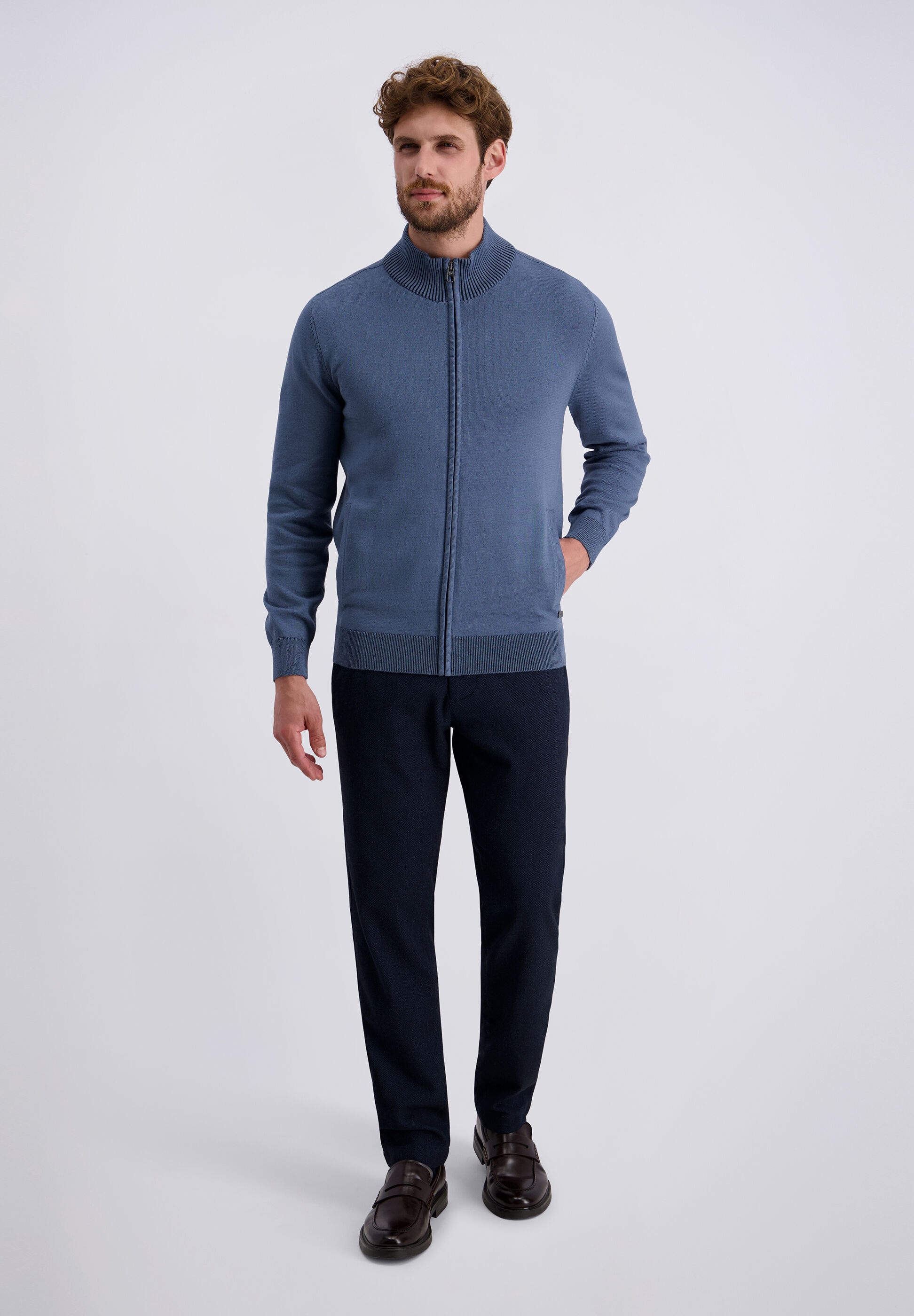 Pierre Cardin Strickjacke »Pierre Cardin Strickjacke« mit durchgehendem Reißverschluss
