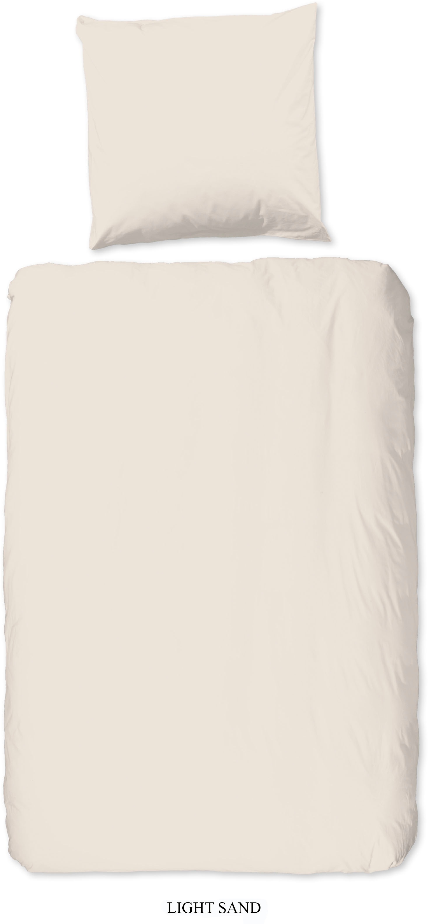 hip Bettwäsche »Hip Uni«, 100% Baumwolle, Mako-Satin, 135x200, Unifarben Weiß, Reißverschluss